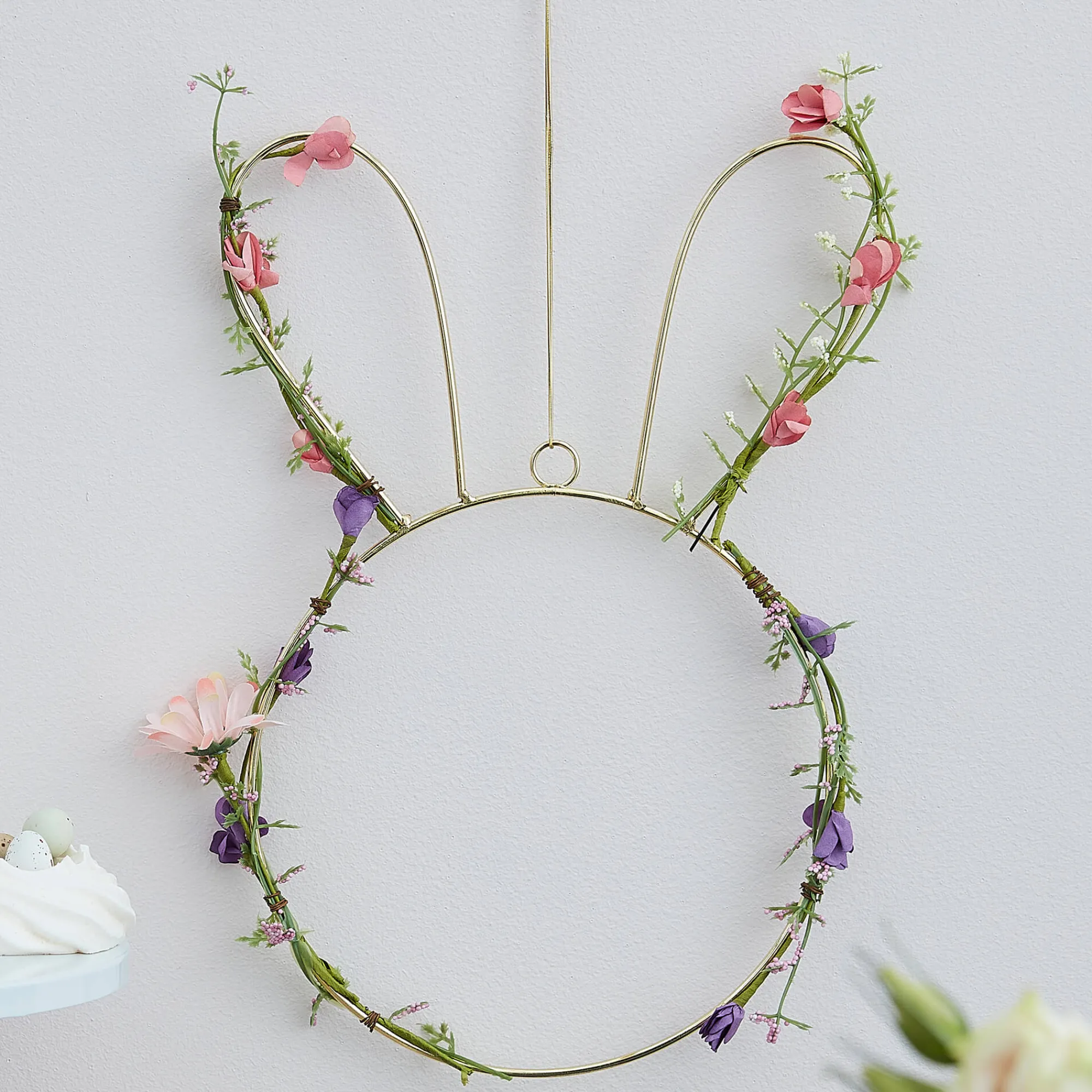 Floral|Easter*Whistlefish Contemporary Bunny Wreath