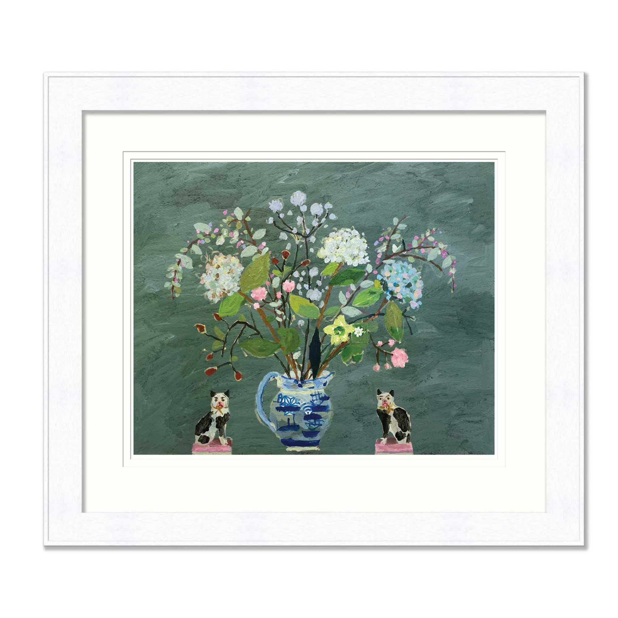 Floral & Flowers|Framed Prints*Whistlefish Cornish Hydrangeas Large Framed Print