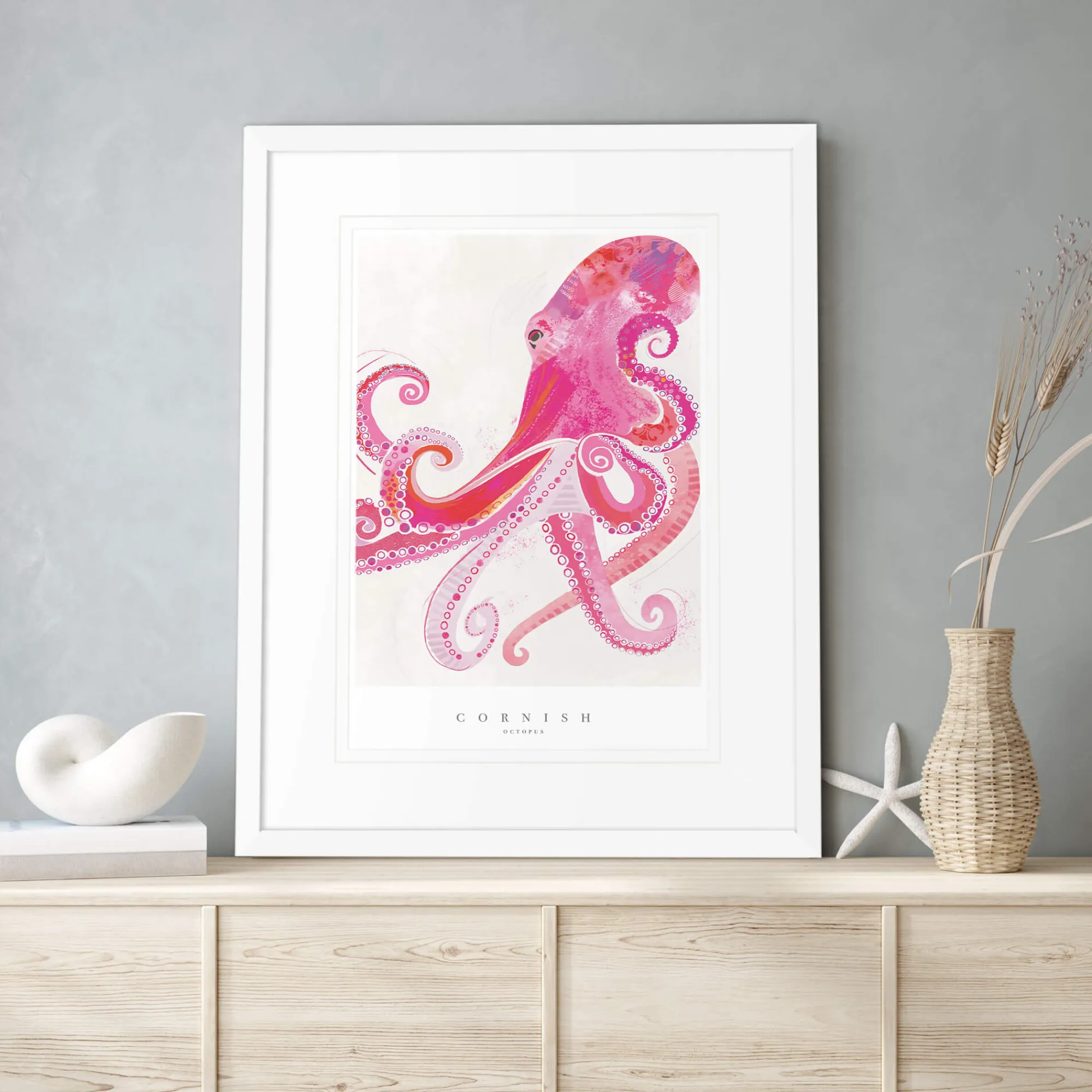 Sea Creatures|Unframed Prints*Whistlefish Cornish Octopus Medium Art Print