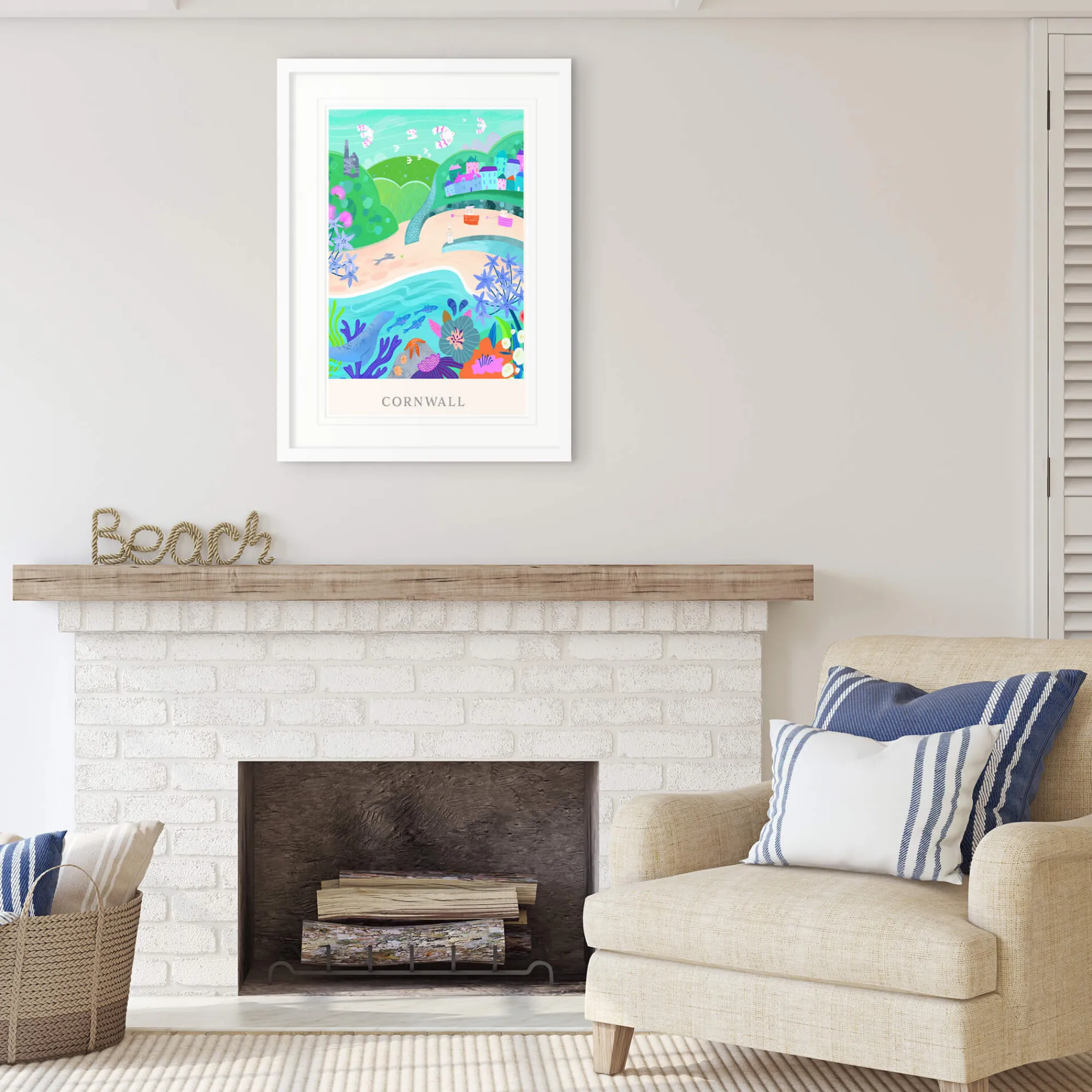 Unframed Prints*Whistlefish Cornwall Brights Art Print