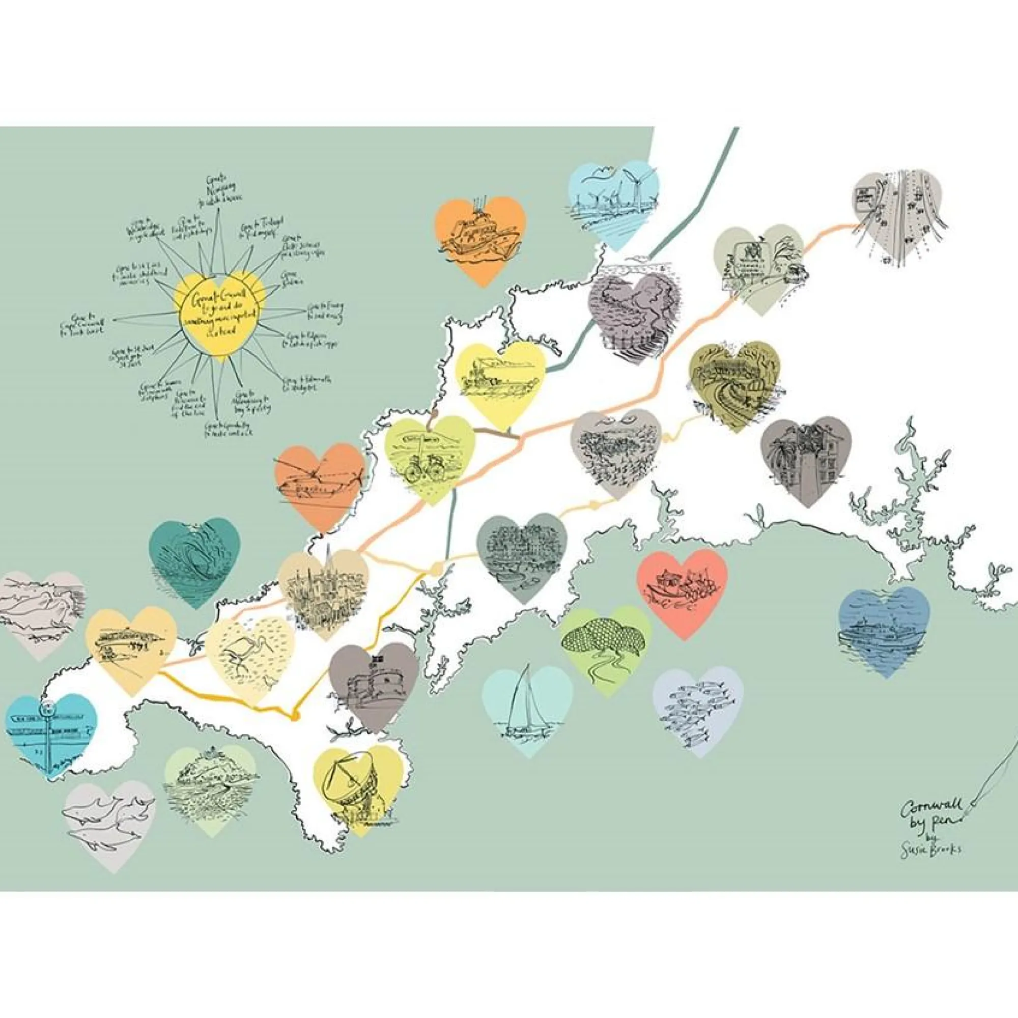 Unframed Prints*Whistlefish Cornwall By Pen Small Art Print