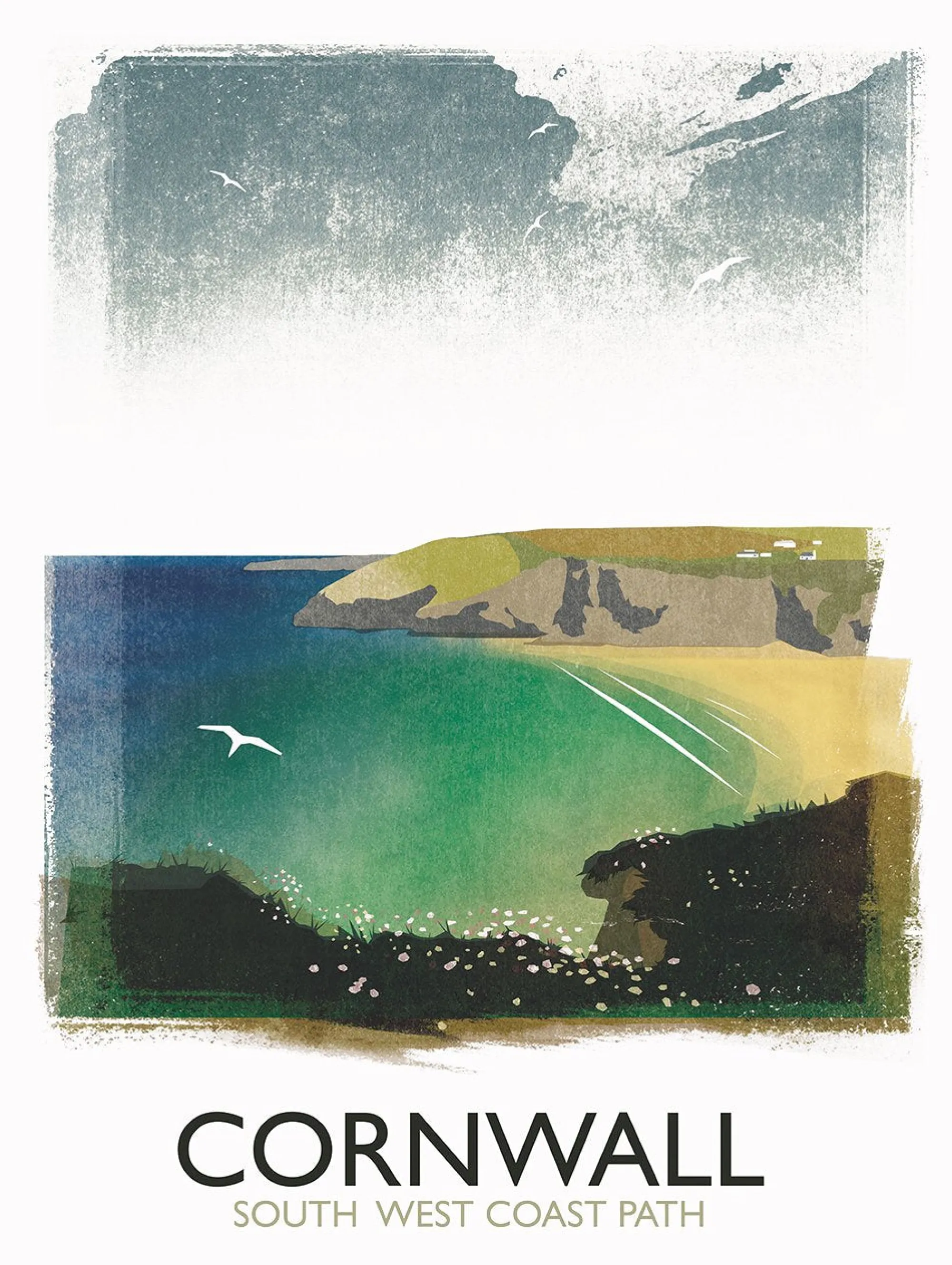 Unframed Prints*Whistlefish Cornwall Coast Art Print