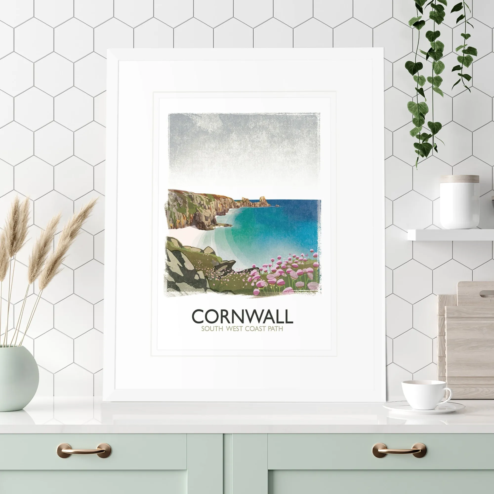 Travel|Framed Prints*Whistlefish Cornwall Path Framed Print