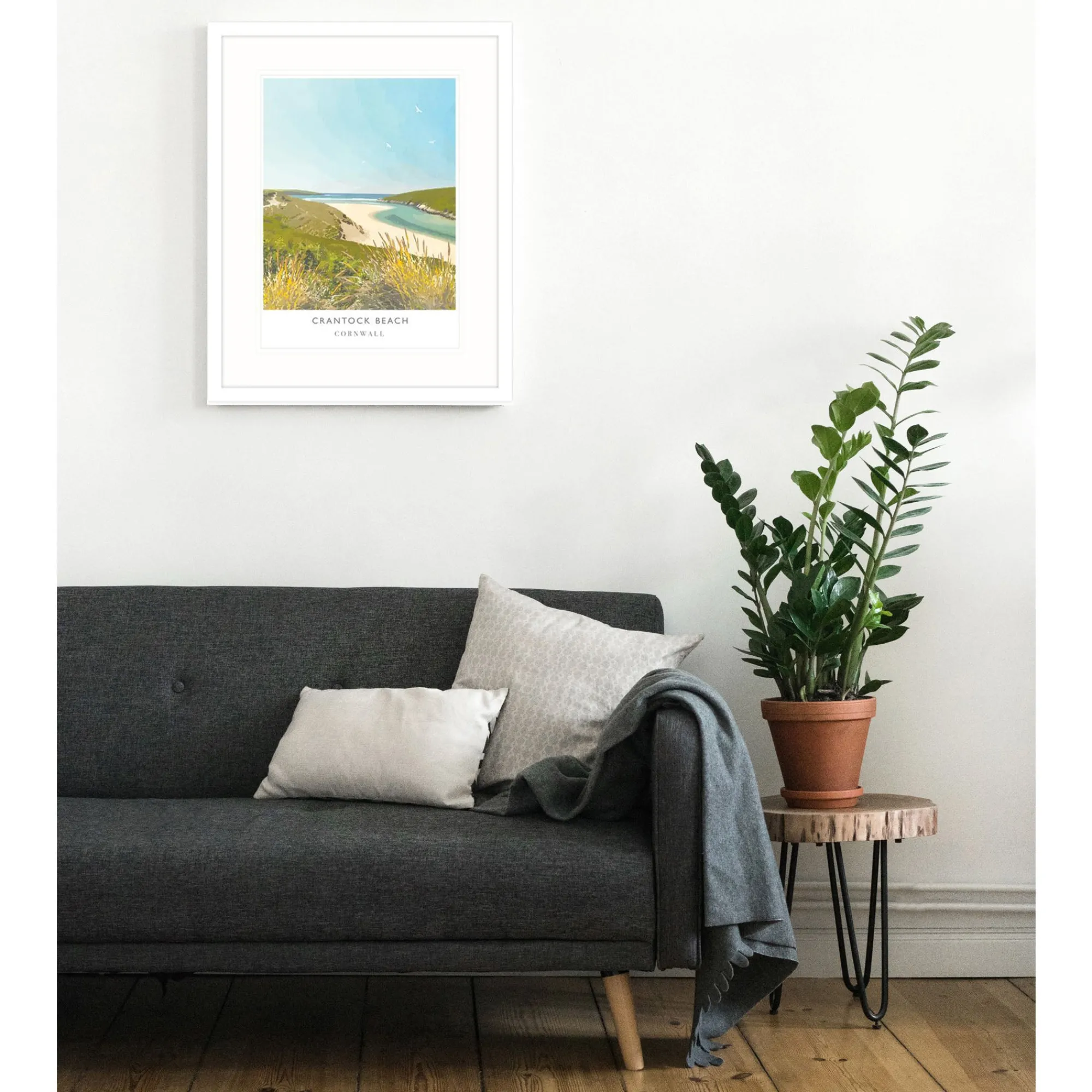Cornwall|Travel*Whistlefish Crantock Beach Framed Print