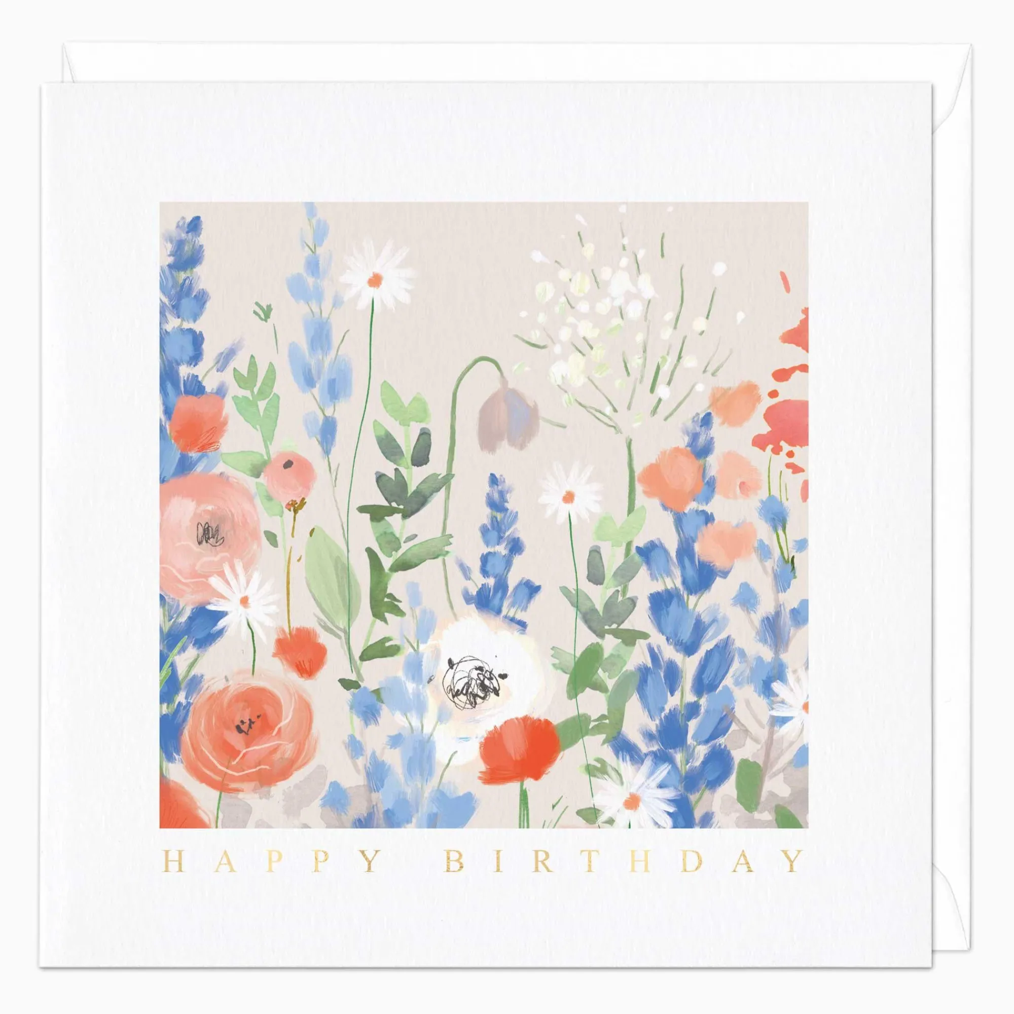 Birthday|For Her*Whistlefish Cream Floral Birthday Card