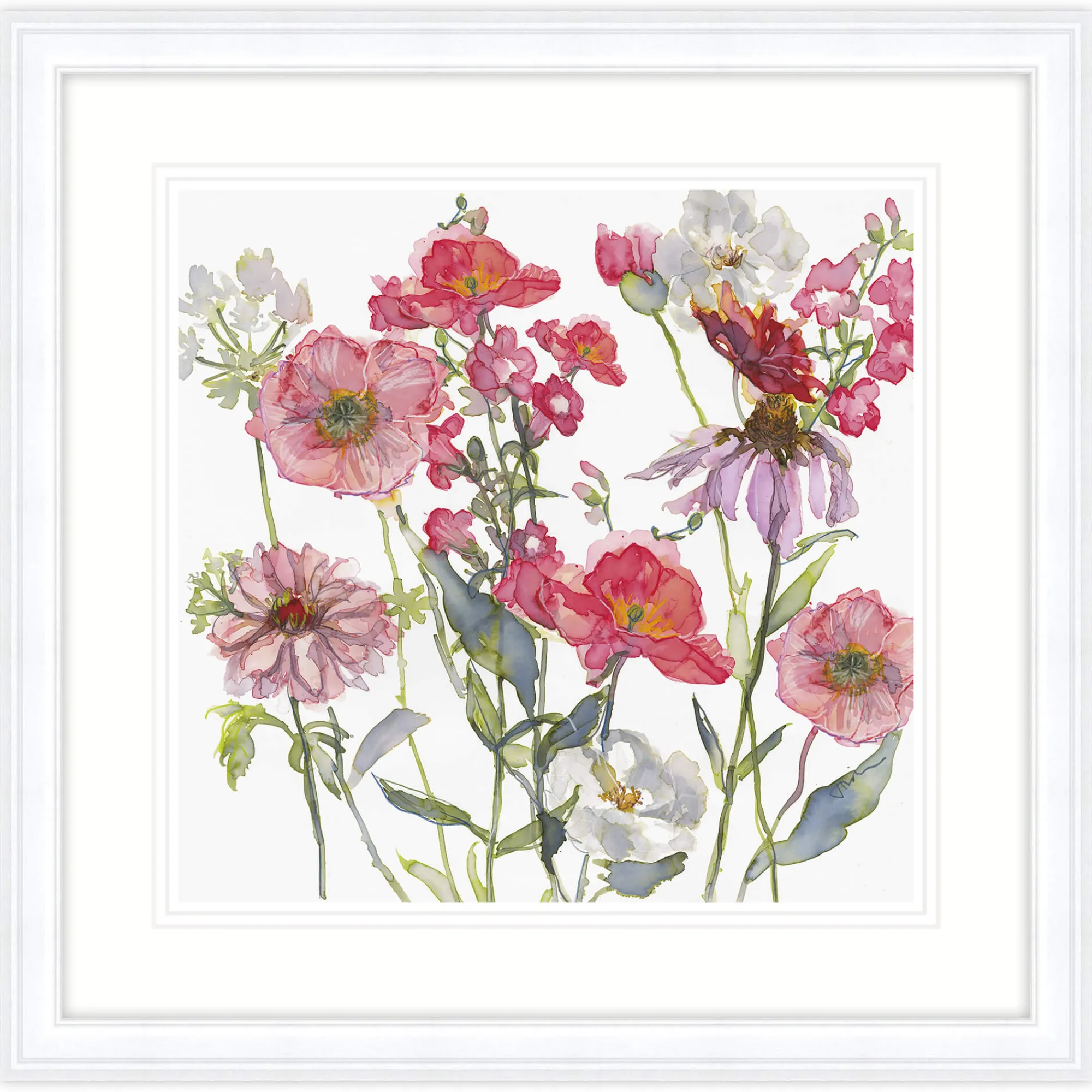 Floral & Flowers|Framed Prints*Whistlefish Dahlia, Pensleman & Echinacea Framed Print