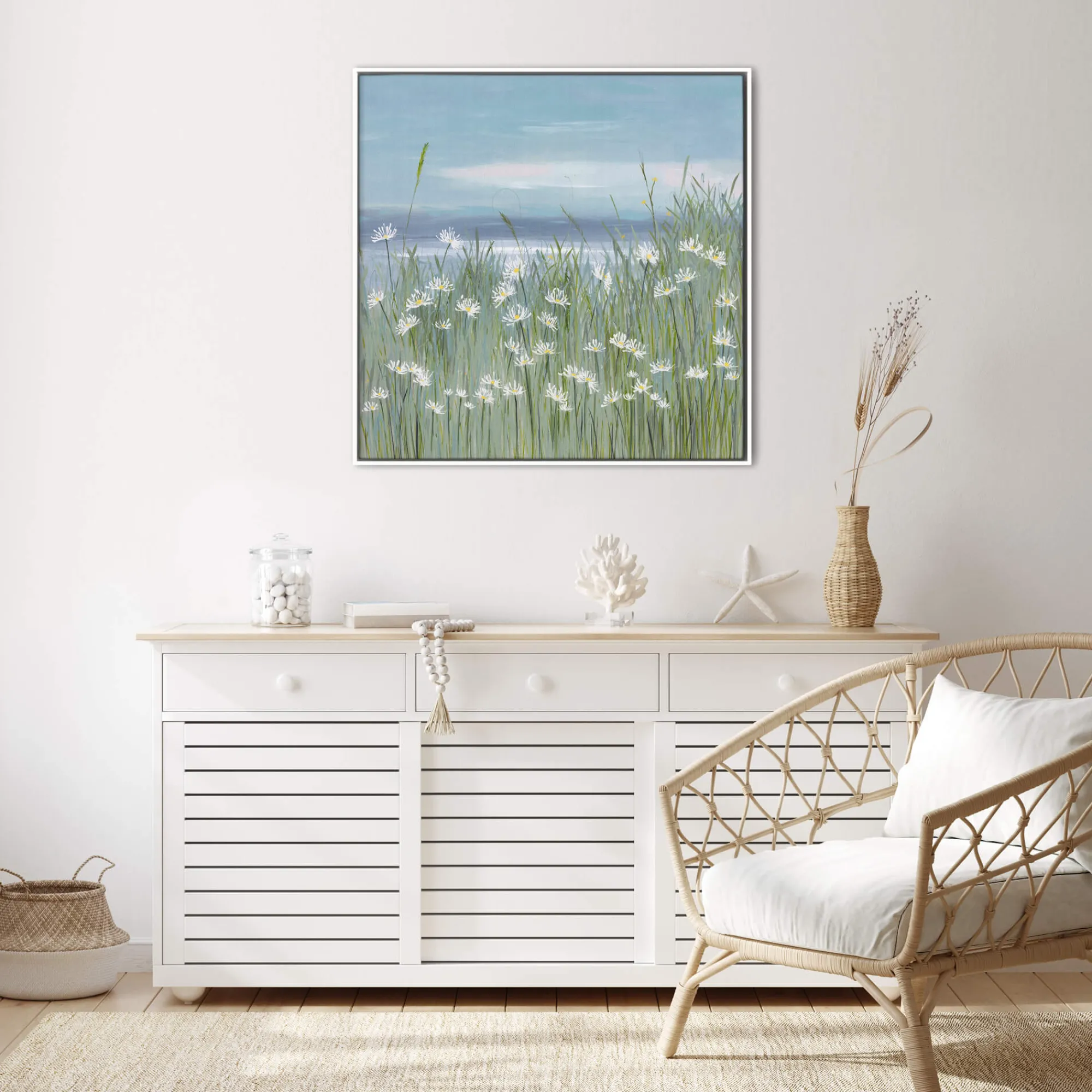 Coastal Scenes|Framed Canvas*Whistlefish Daisy Daisy Framed Canvas