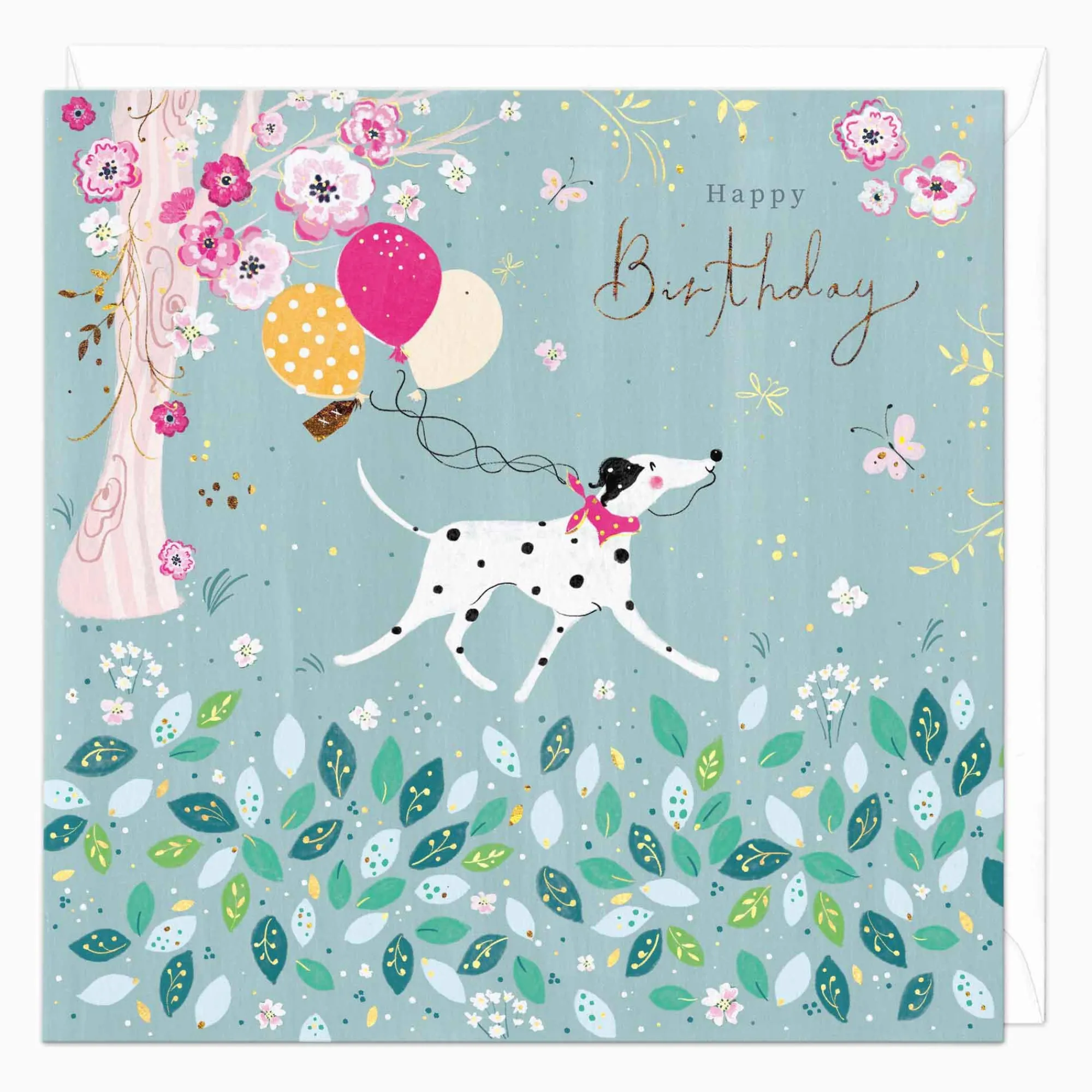 Birthday|For Children*Whistlefish Dalmation Balloons Birthday Card