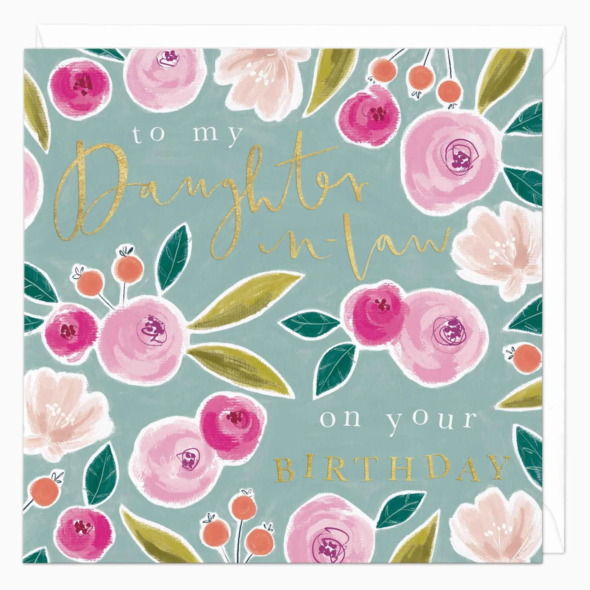 Birthday|For Relatives*Whistlefish Daughter-In-Law Floral Birthday Card