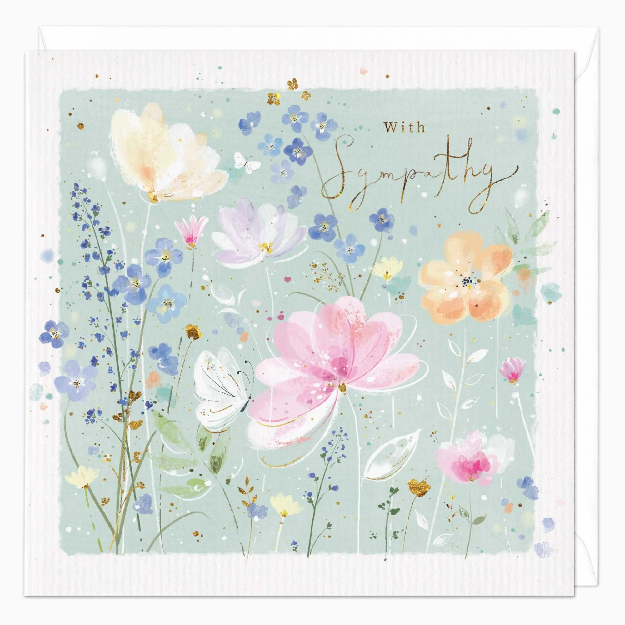 Sympathy*Whistlefish Delicate Floral Sympathy Card