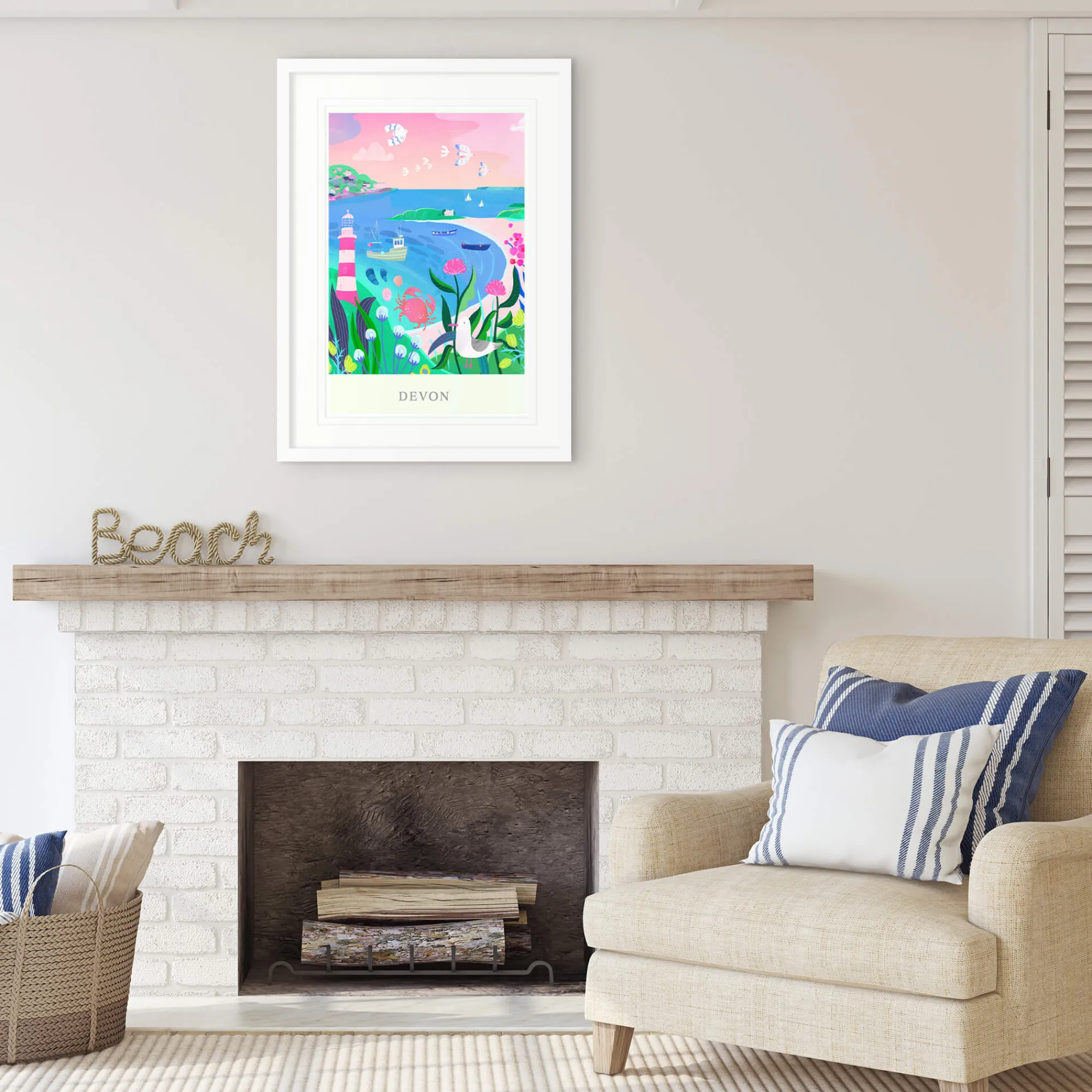 Unframed Prints*Whistlefish Devon Bright Art Print