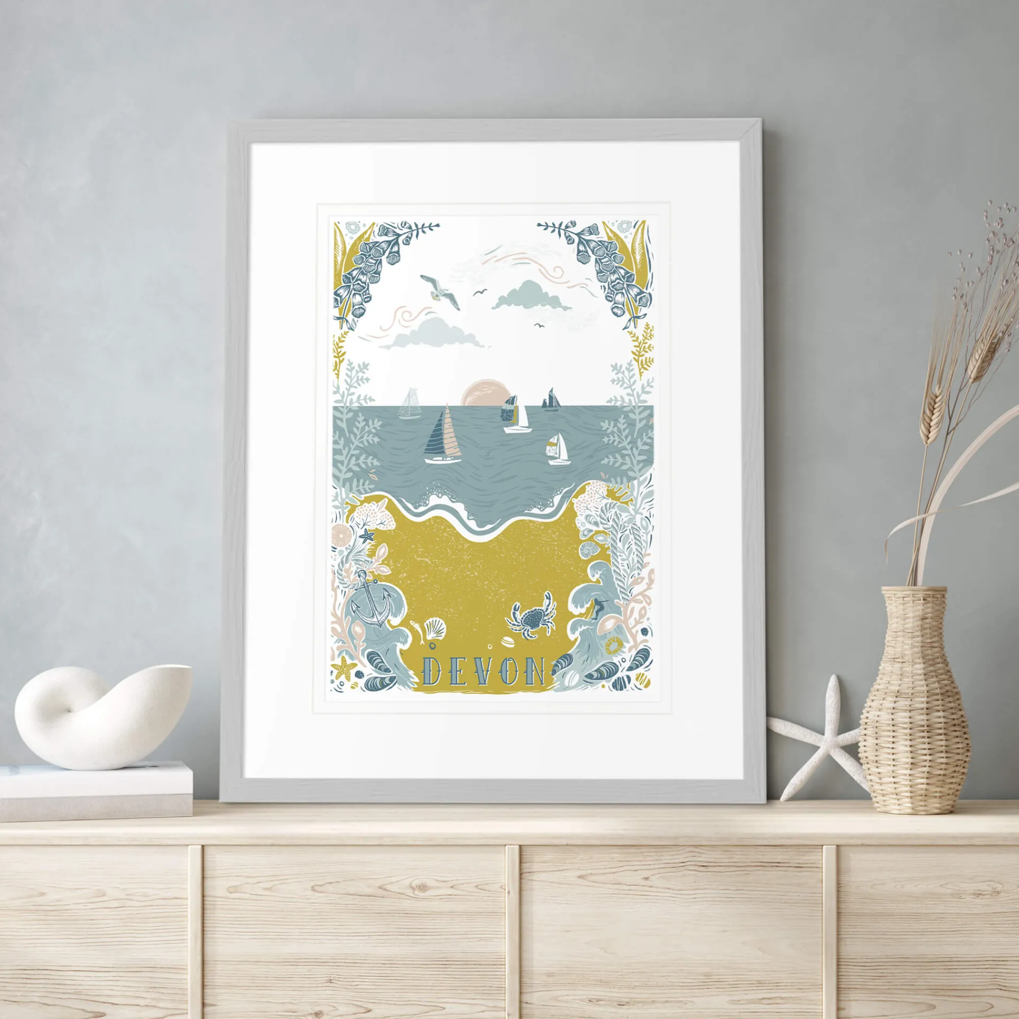 Unframed Prints*Whistlefish Devon Lino Art Print