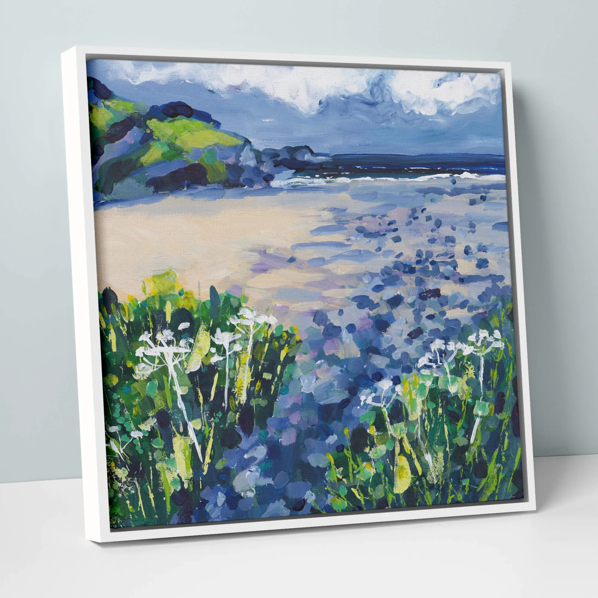 Coastal Scenes|Framed Canvas*Whistlefish Down To The Sea Framed Canvas