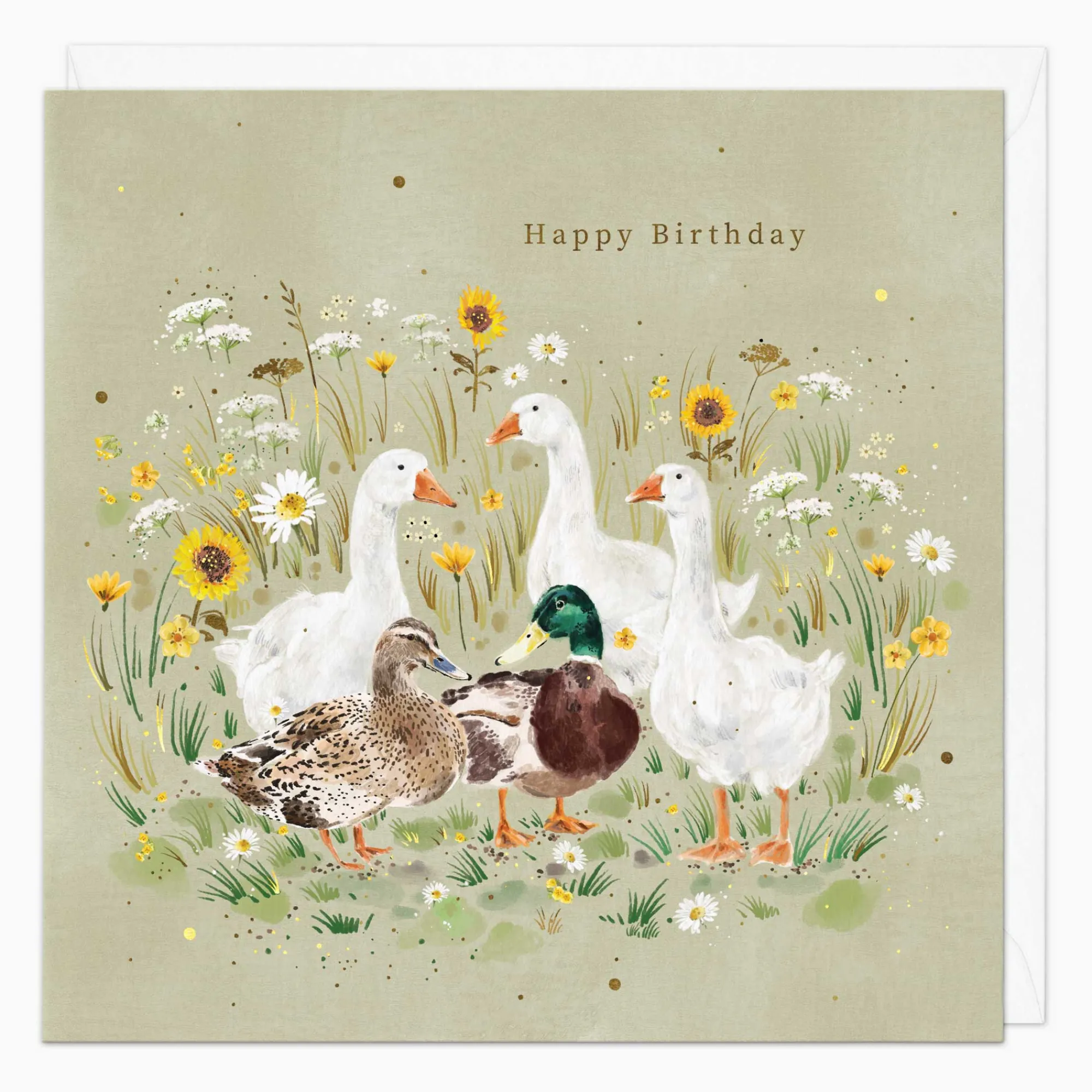 Birthday|For Children*Whistlefish Ducks & Geese Birthday Card