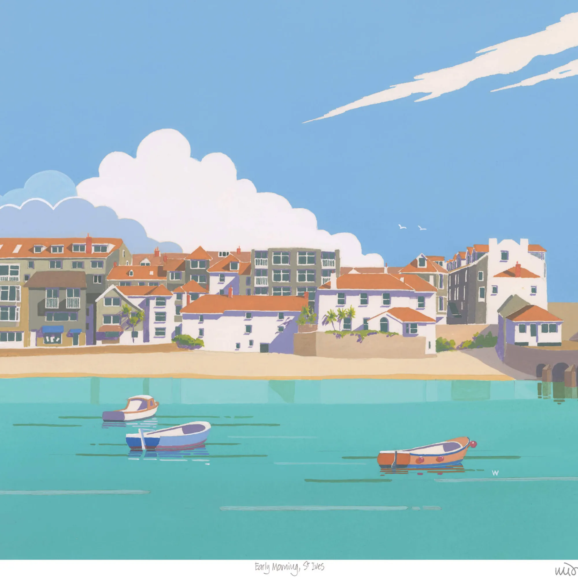 Unframed Prints*Whistlefish Early Morning St Ives Art Print