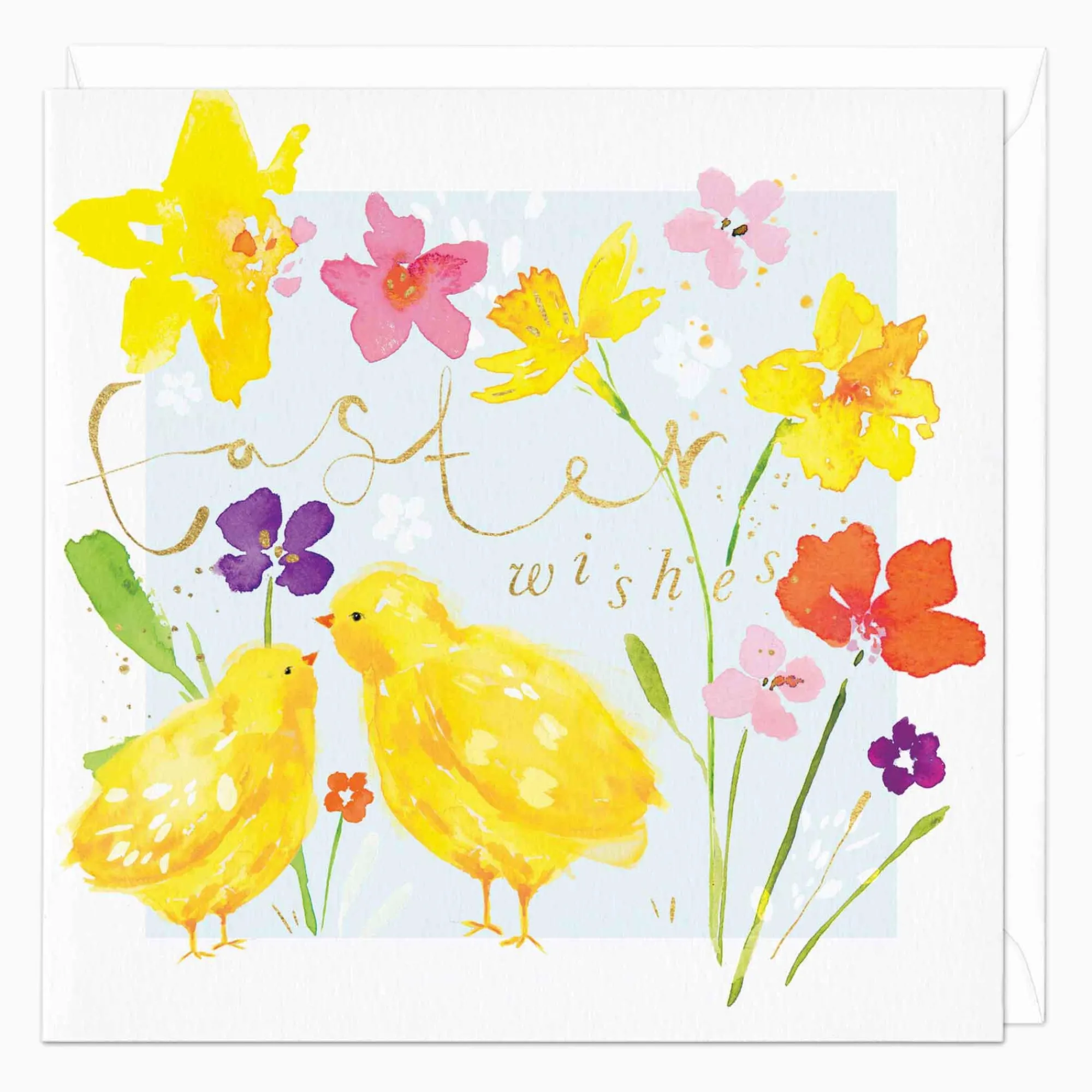 Easter*Whistlefish Easter Wishes Floral Card