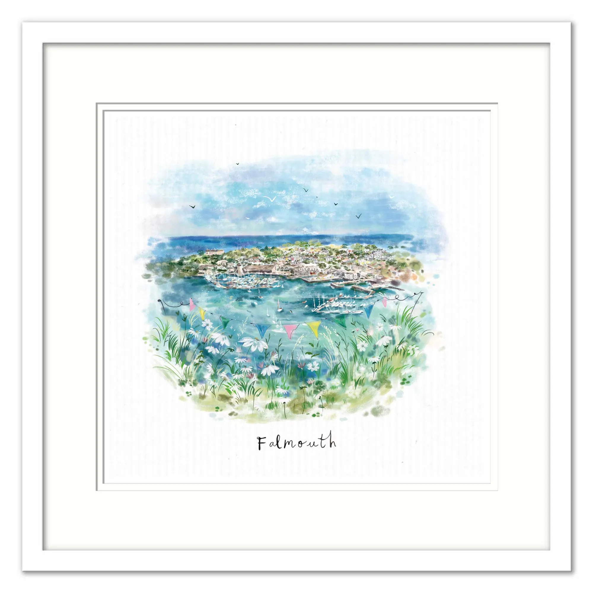 Falmouth|Cornwall*Whistlefish Falmouth Dream View Small Framed Print