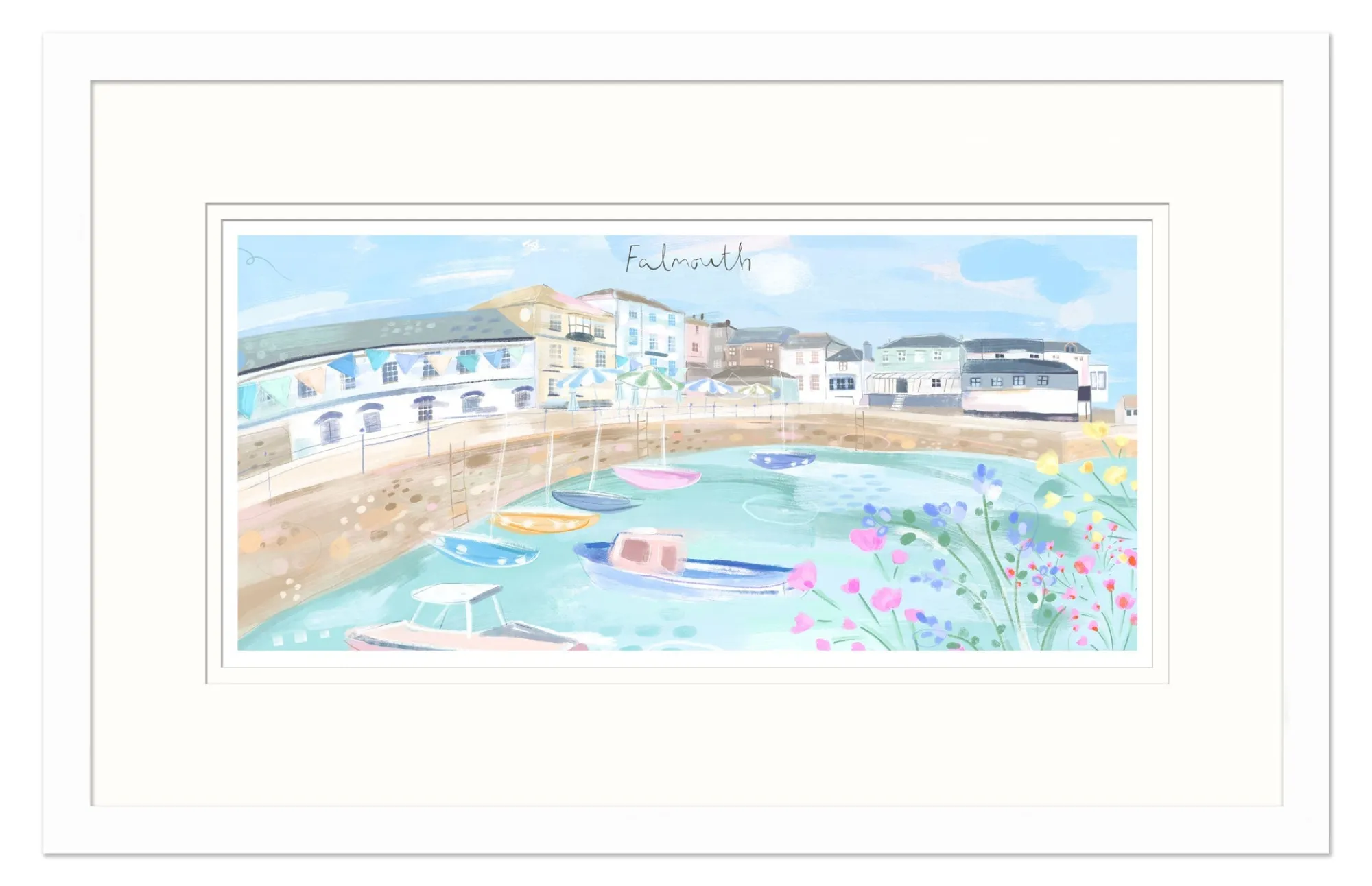 Falmouth|Cornwall*Whistlefish Falmouth Small Framed Print