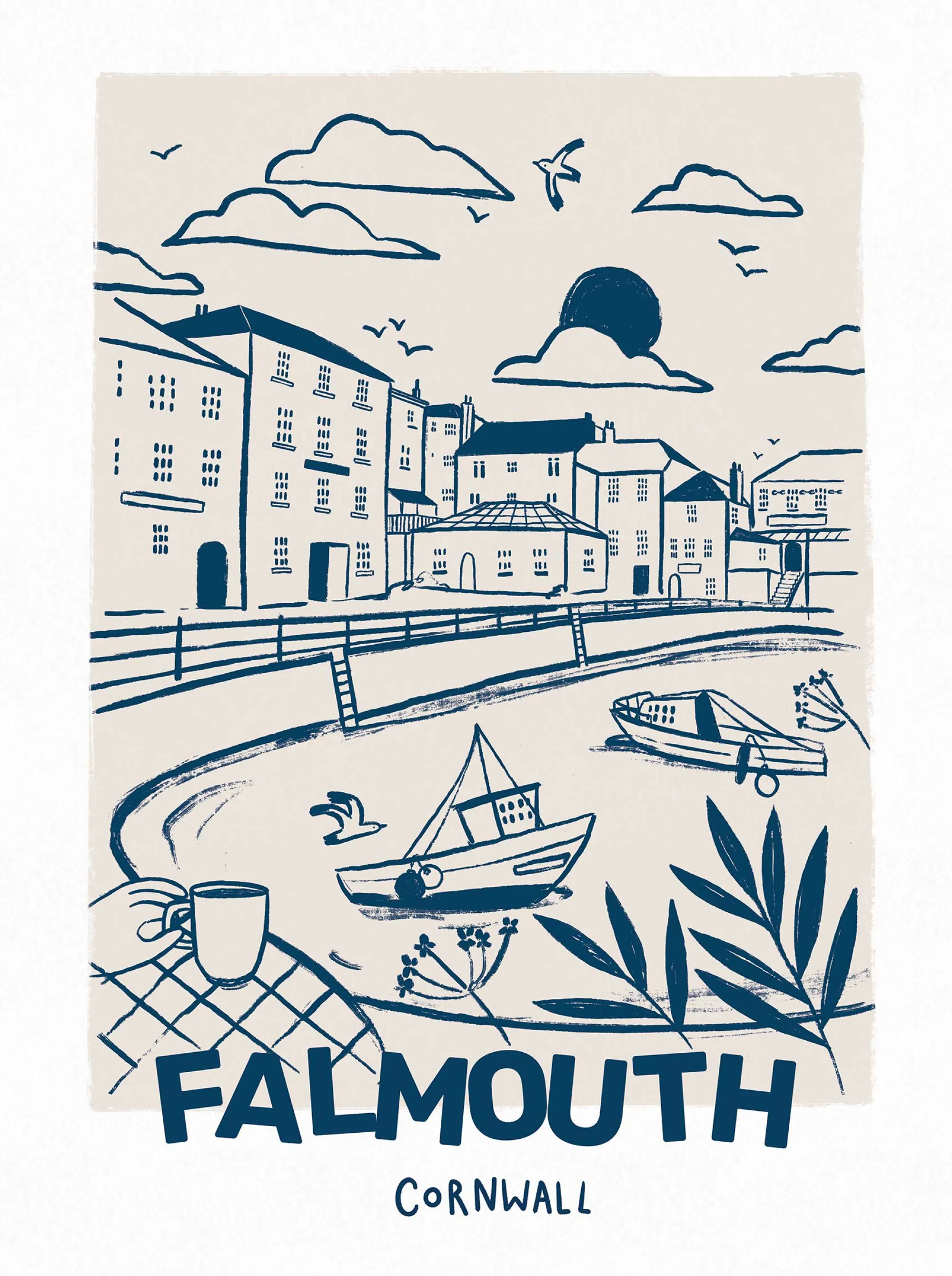 Falmouth*Whistlefish Falmouth Small Framed Print
