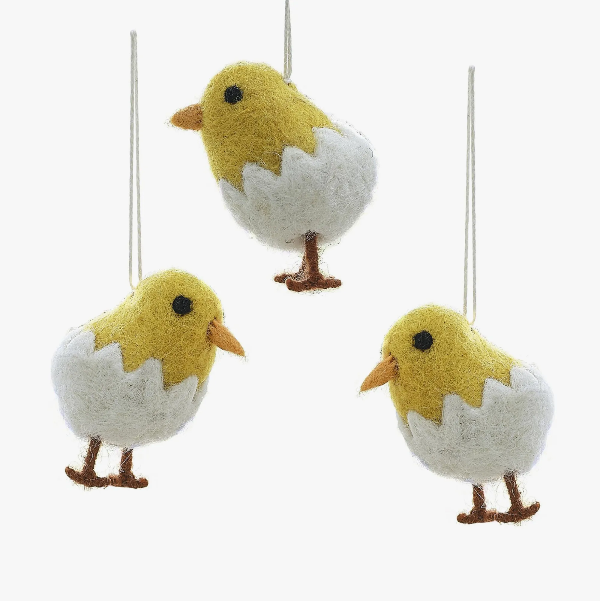 Decorations|Easter*Whistlefish Felt Easter Chick Tree Decorations