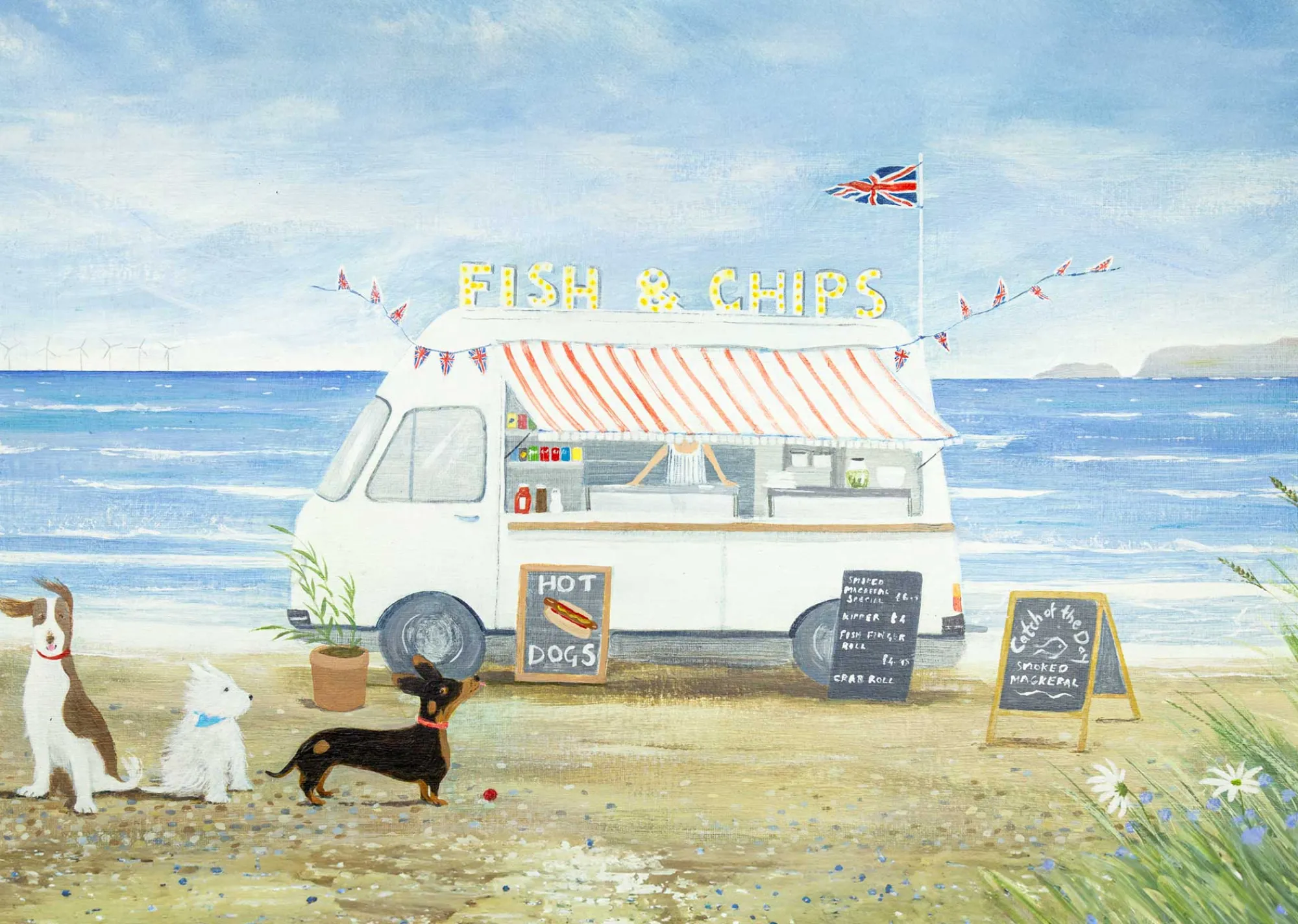 Coastal Scenes|Animal*Whistlefish First In Line Framed Print
