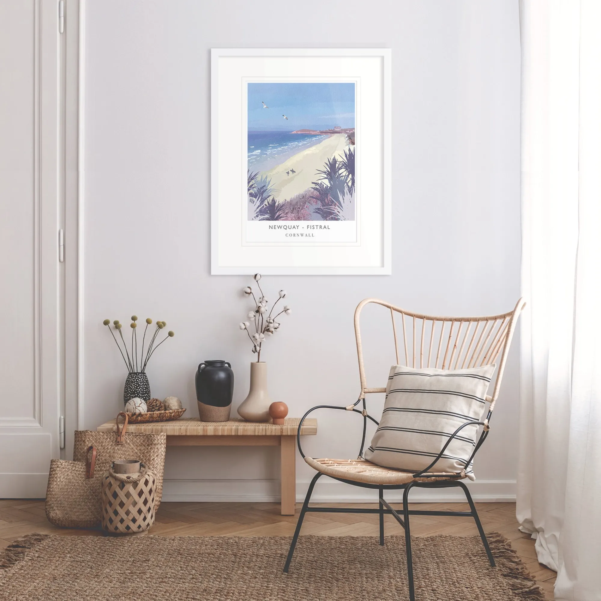 Unframed Prints*Whistlefish Fistral Beach Art Print