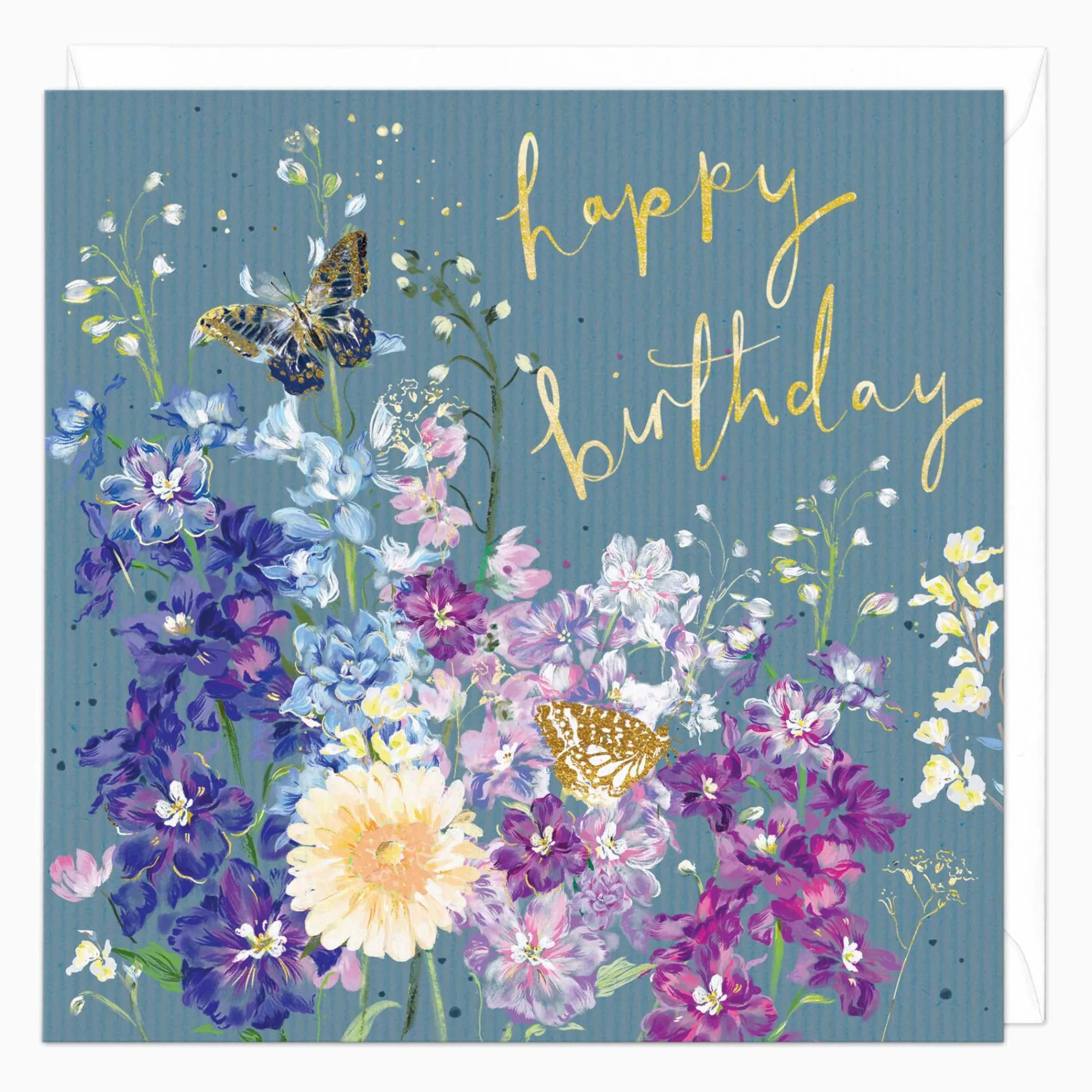 Birthday*Whistlefish Floral Butterfly Birthday Card