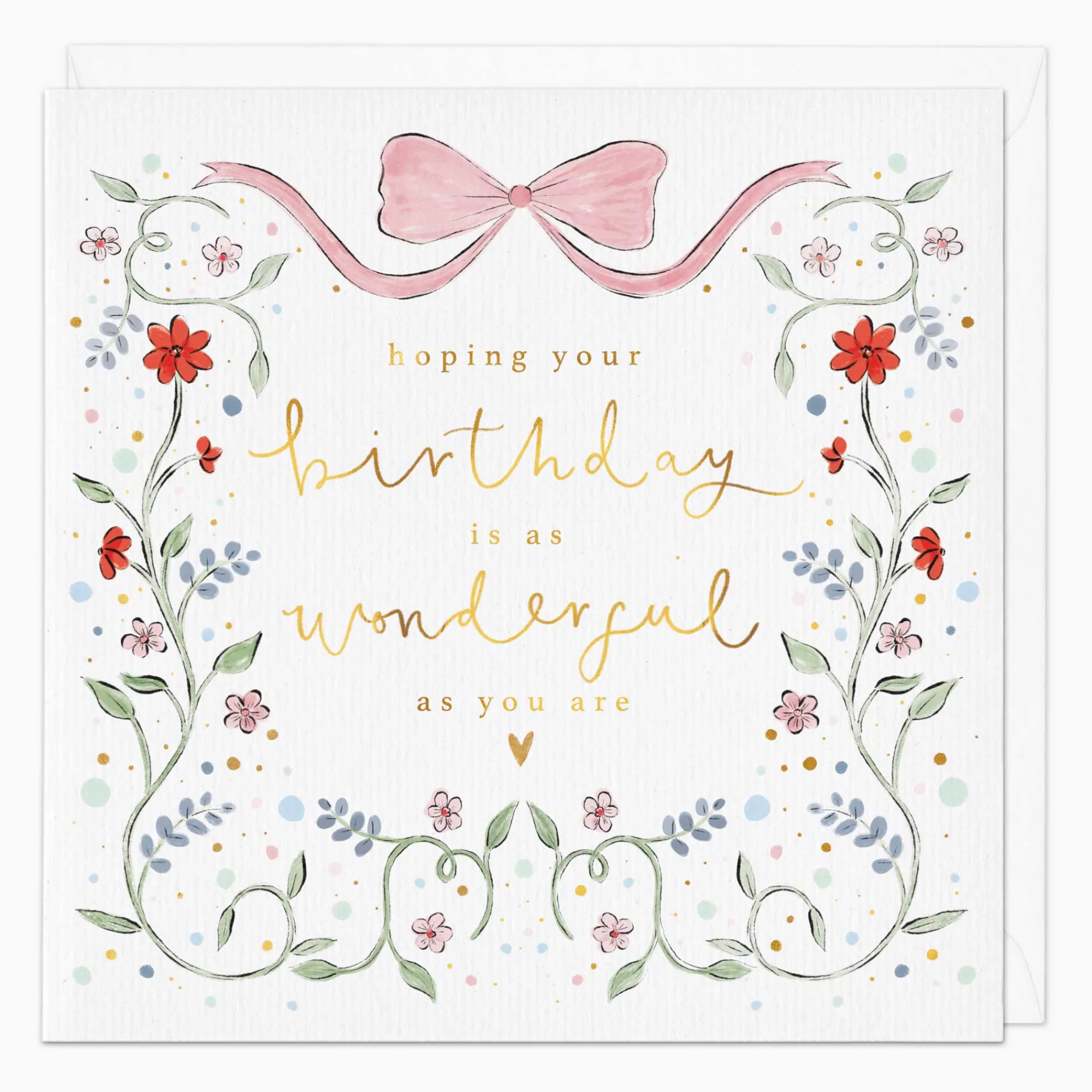 Birthday|For Her*Whistlefish Floral Message Birthday Card