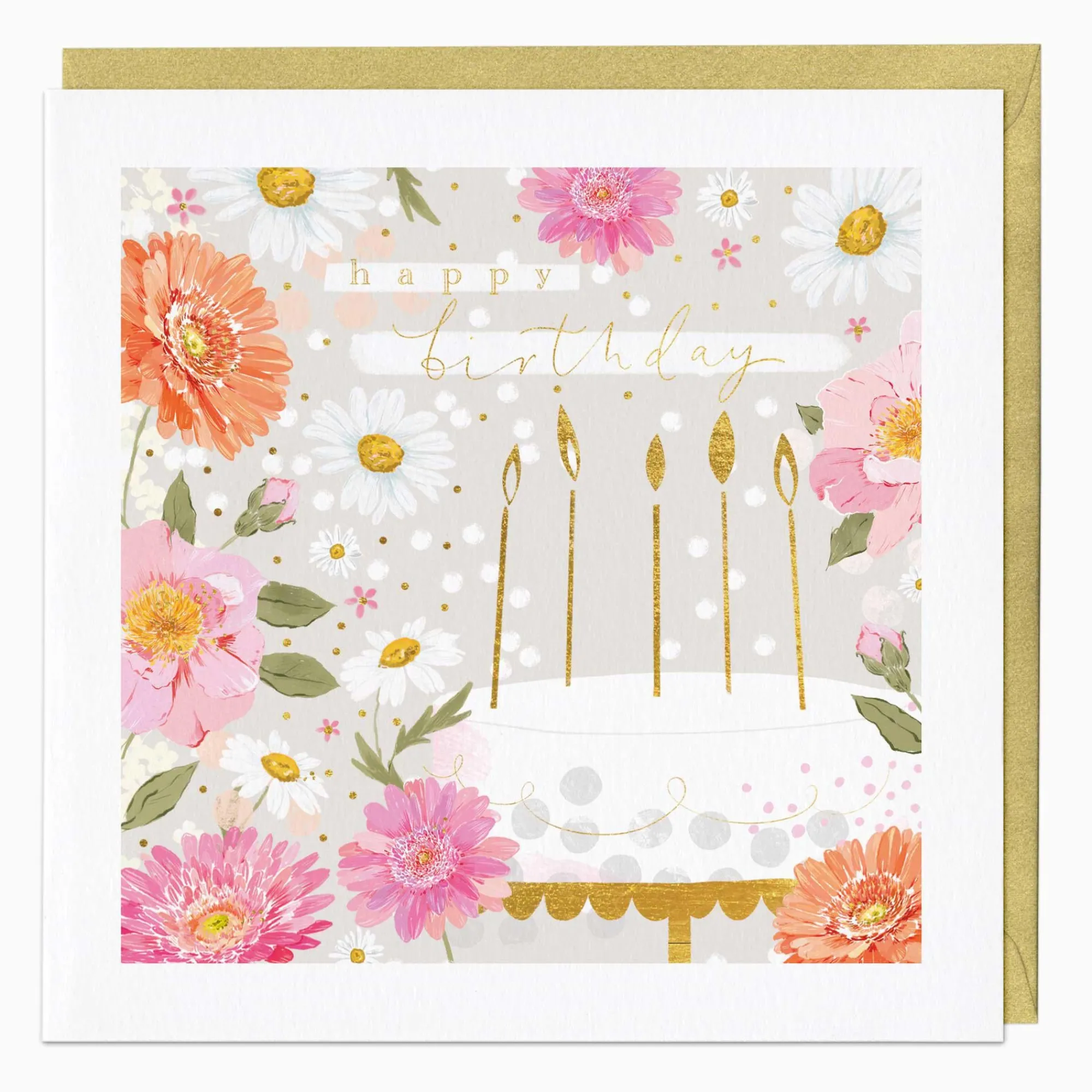 Birthday|For Her*Whistlefish Floral Scene Birthday Card