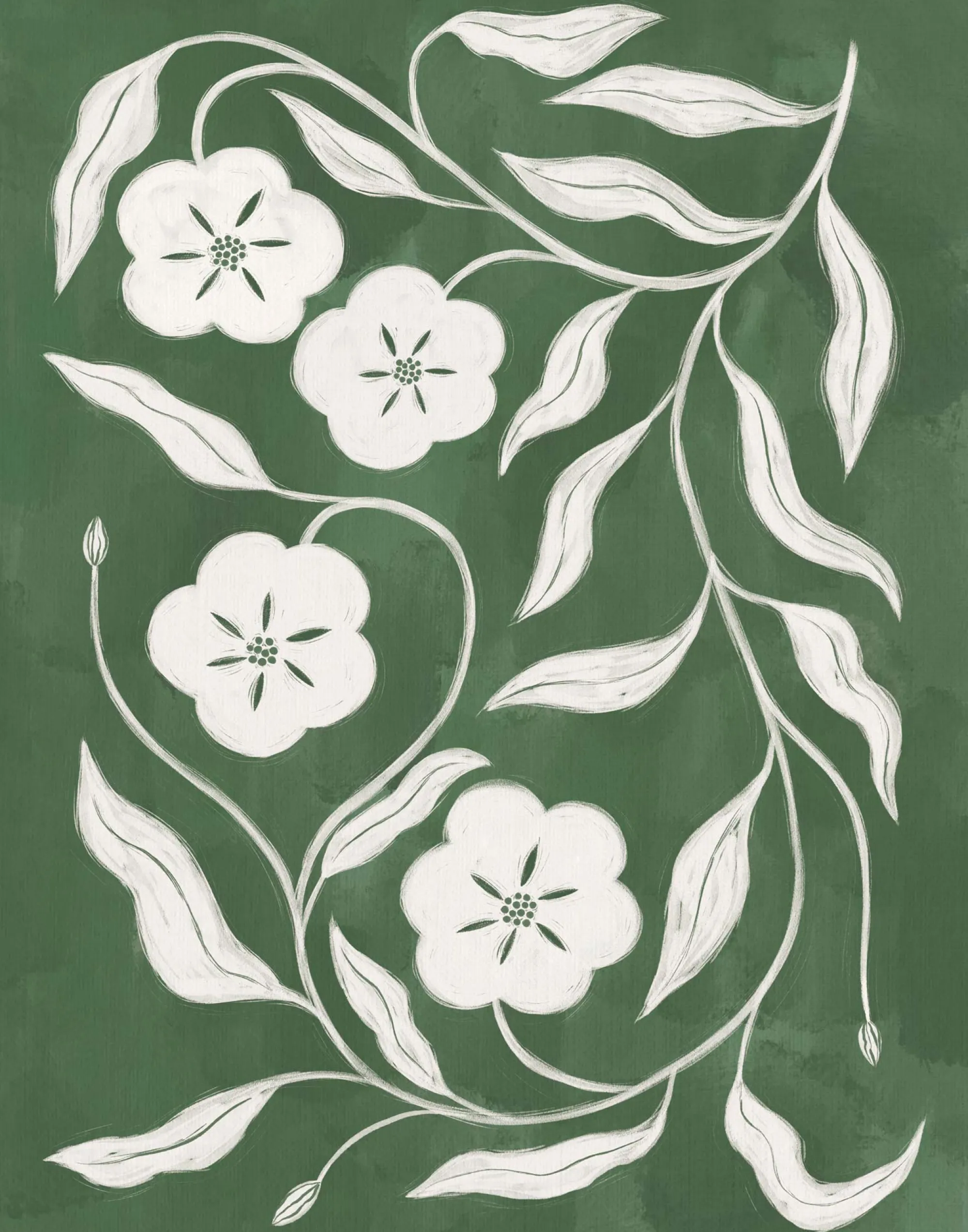 Unframed Prints*Whistlefish Floral Vine Art Print