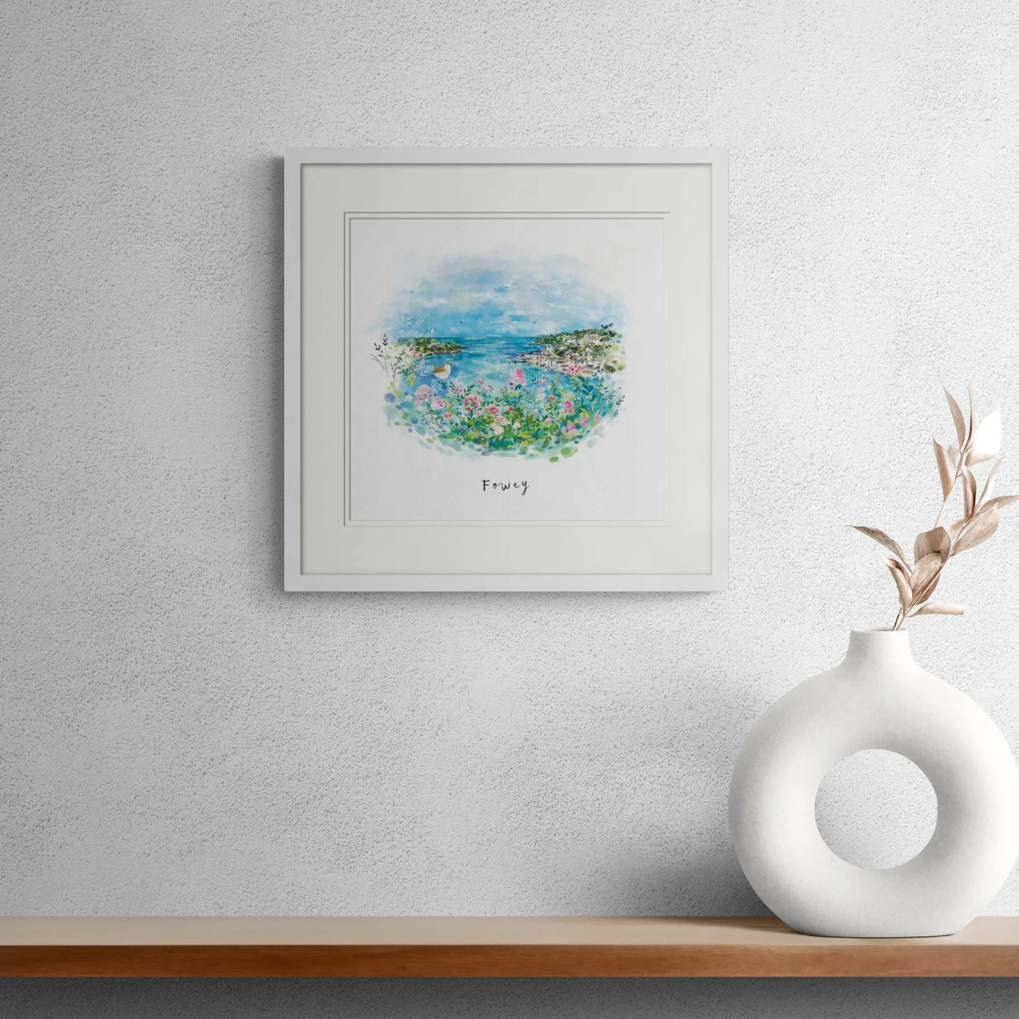 Fowey|Cornwall*Whistlefish Fowey Dream View Small Framed Print