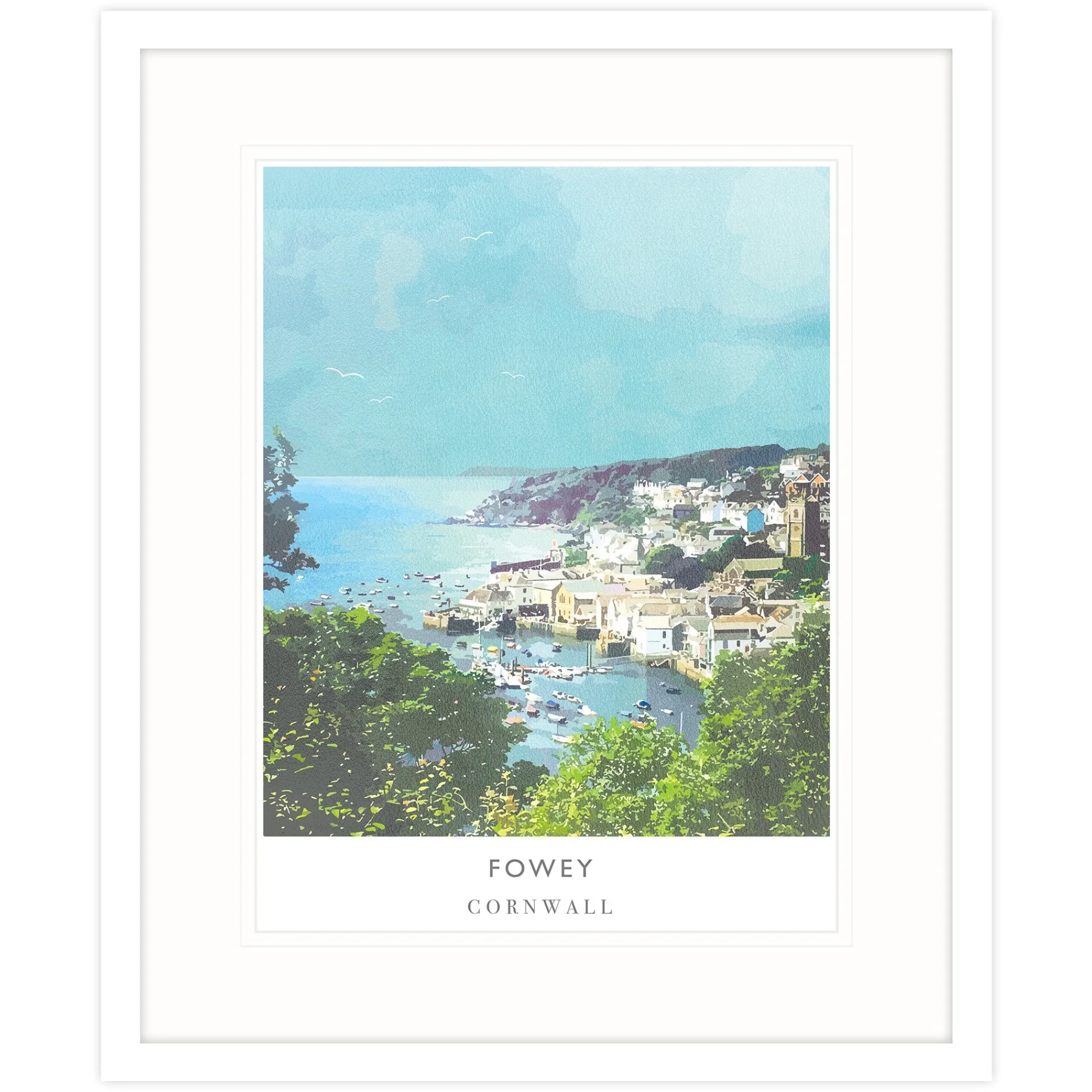 Fowey|Cornwall*Whistlefish Fowey Framed Print