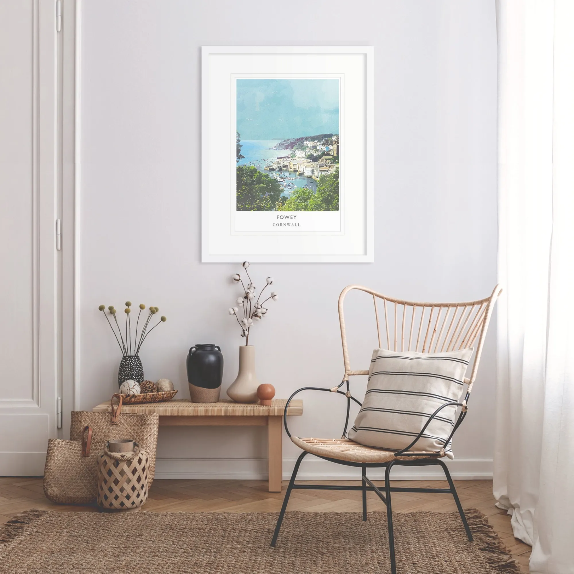 Fowey|Cornwall*Whistlefish Fowey Framed Print