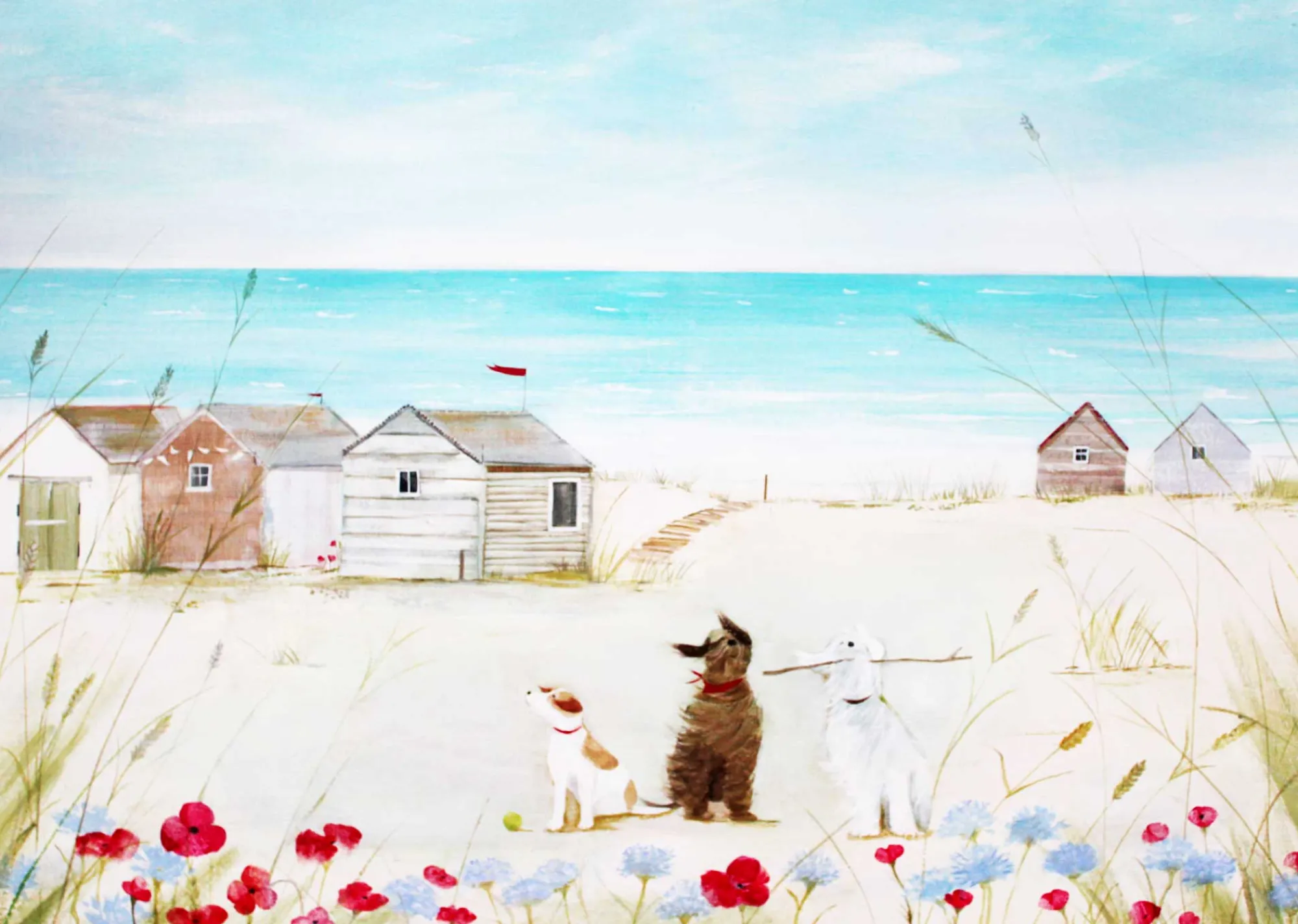 Unframed Prints*Whistlefish Fun In The Dunes Art Print