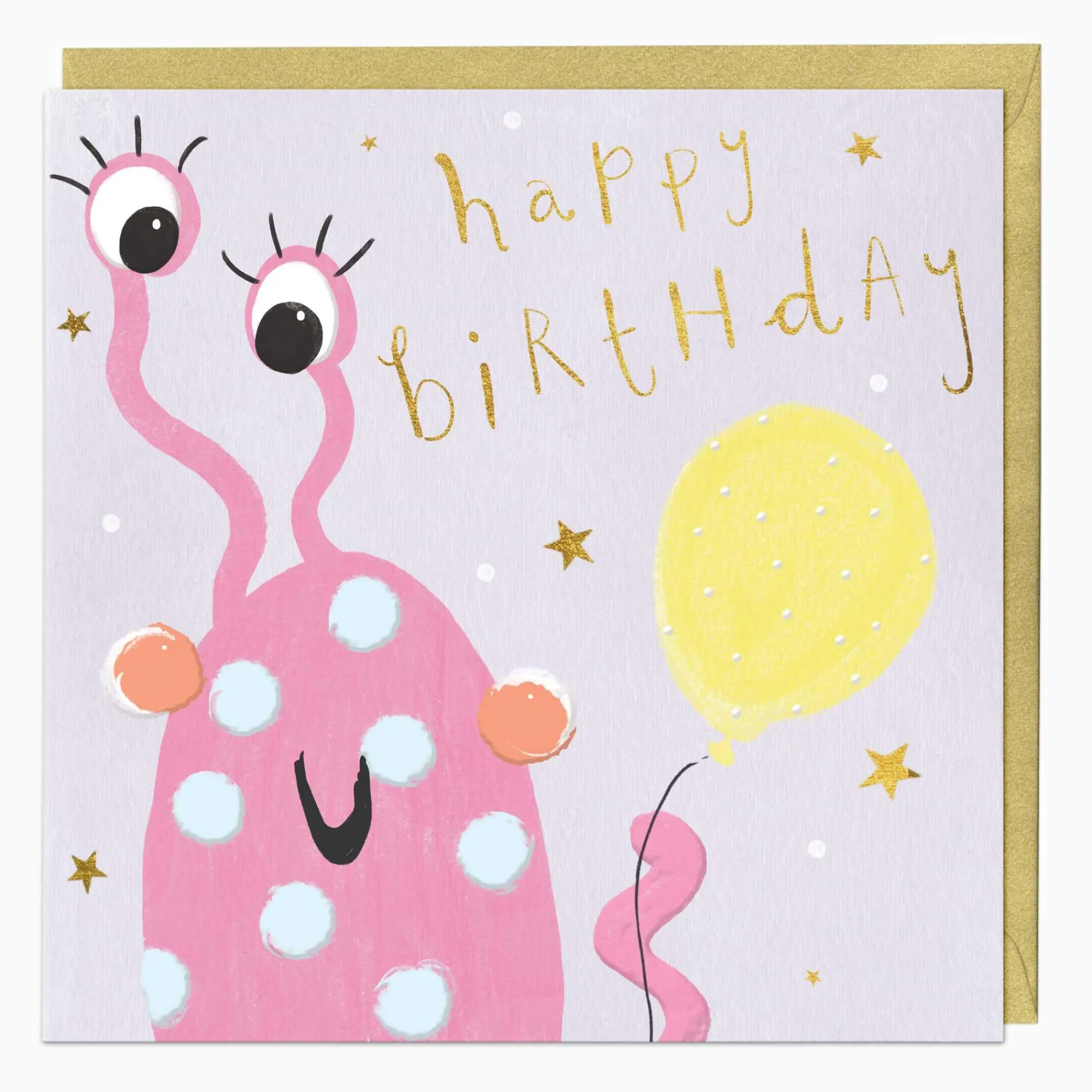 Birthday|For Children*Whistlefish Funky Pink Monster Birthday Card