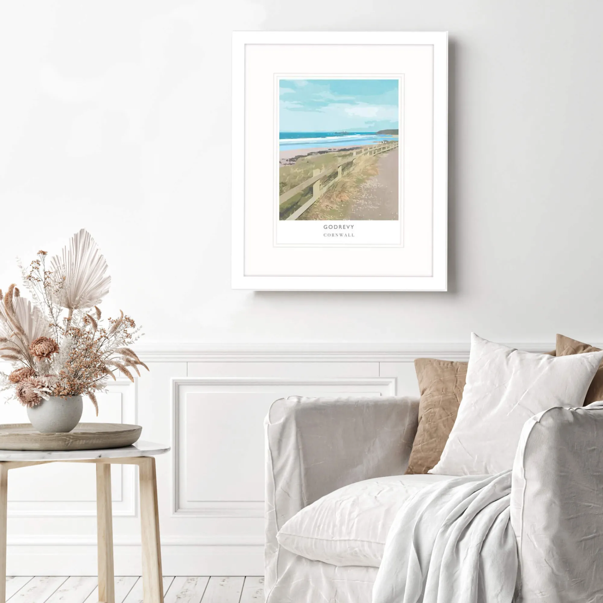 Unframed Prints*Whistlefish Godrevy Travel Art Print