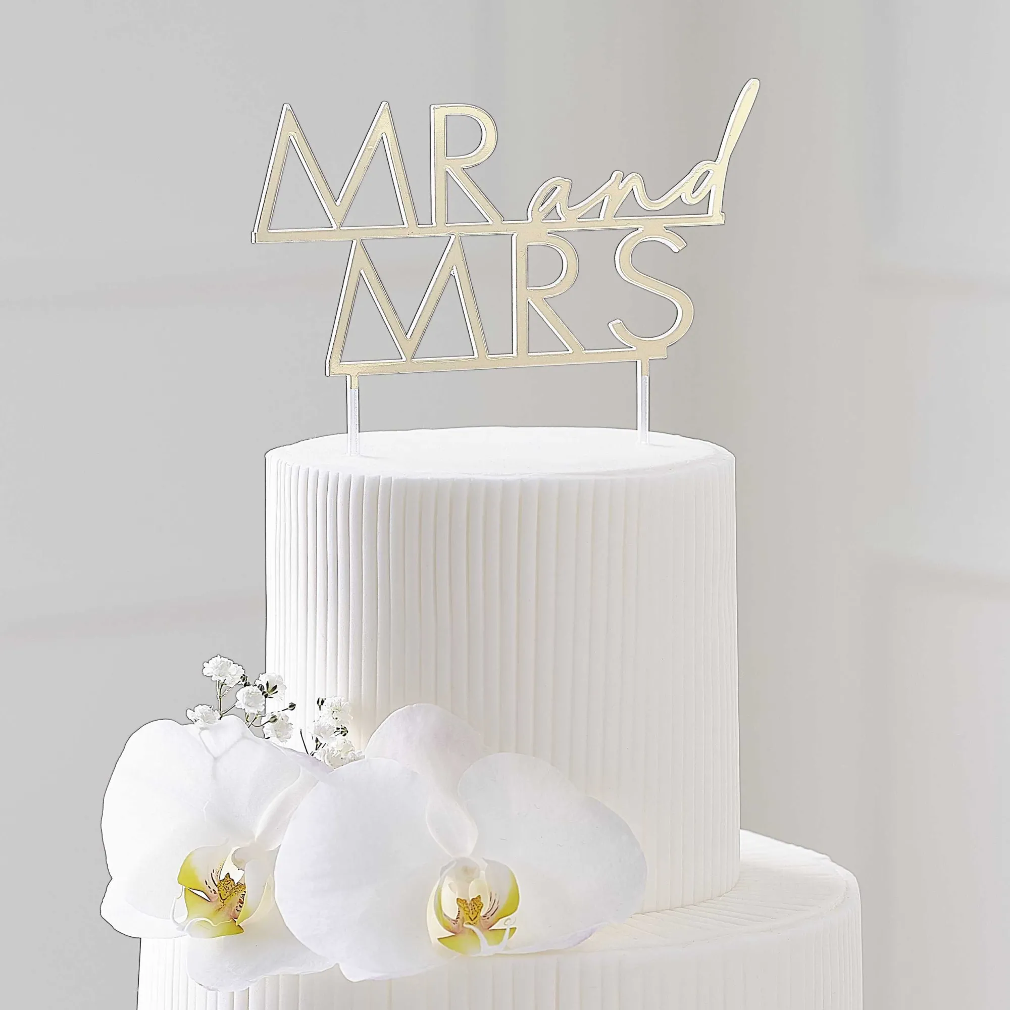 Cake Topper|Wedding*Whistlefish Gold Acrylic Mr & Mrs Cake Topper