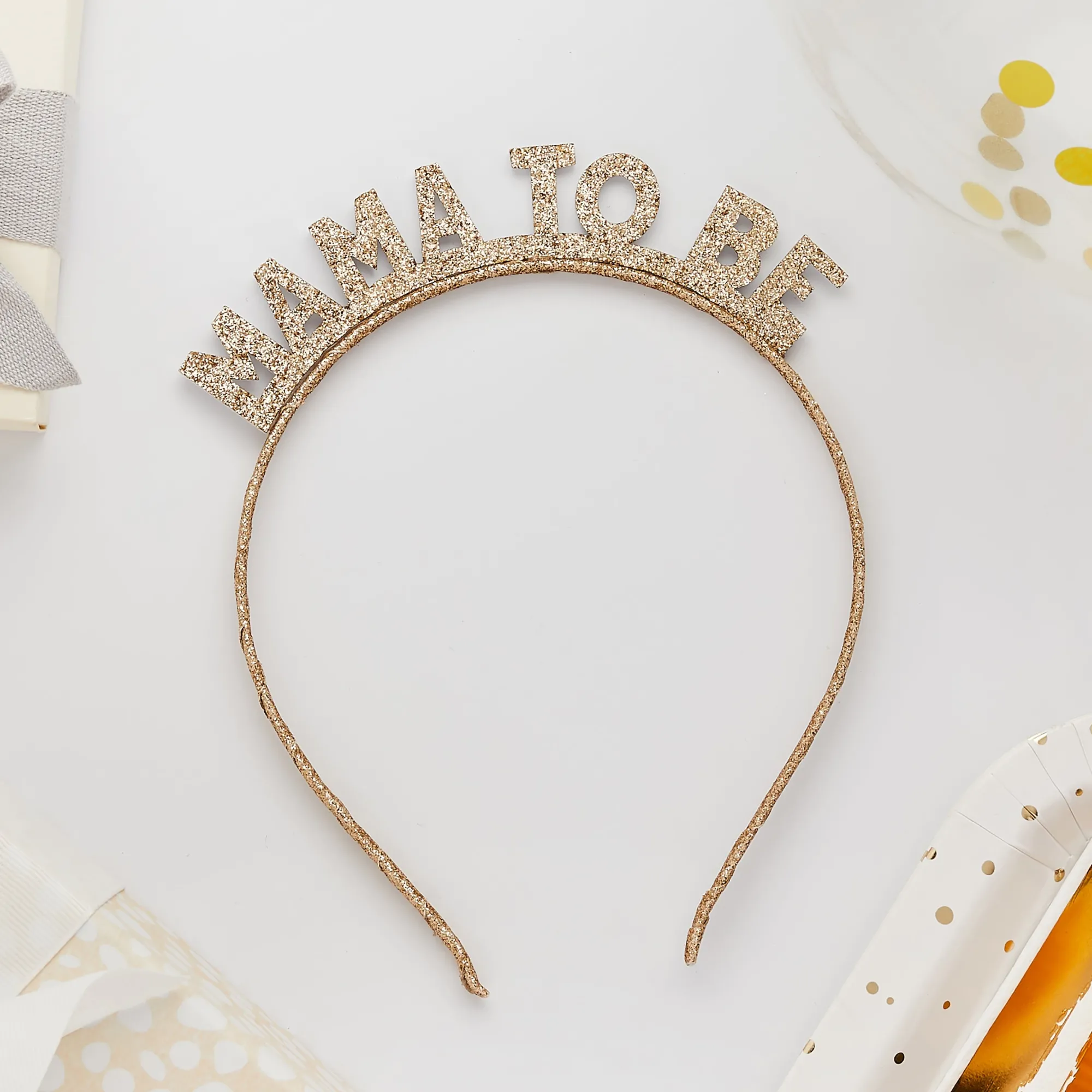 Baby Shower|For Her*Whistlefish Gold 'Mama To Be' Glitter Headband