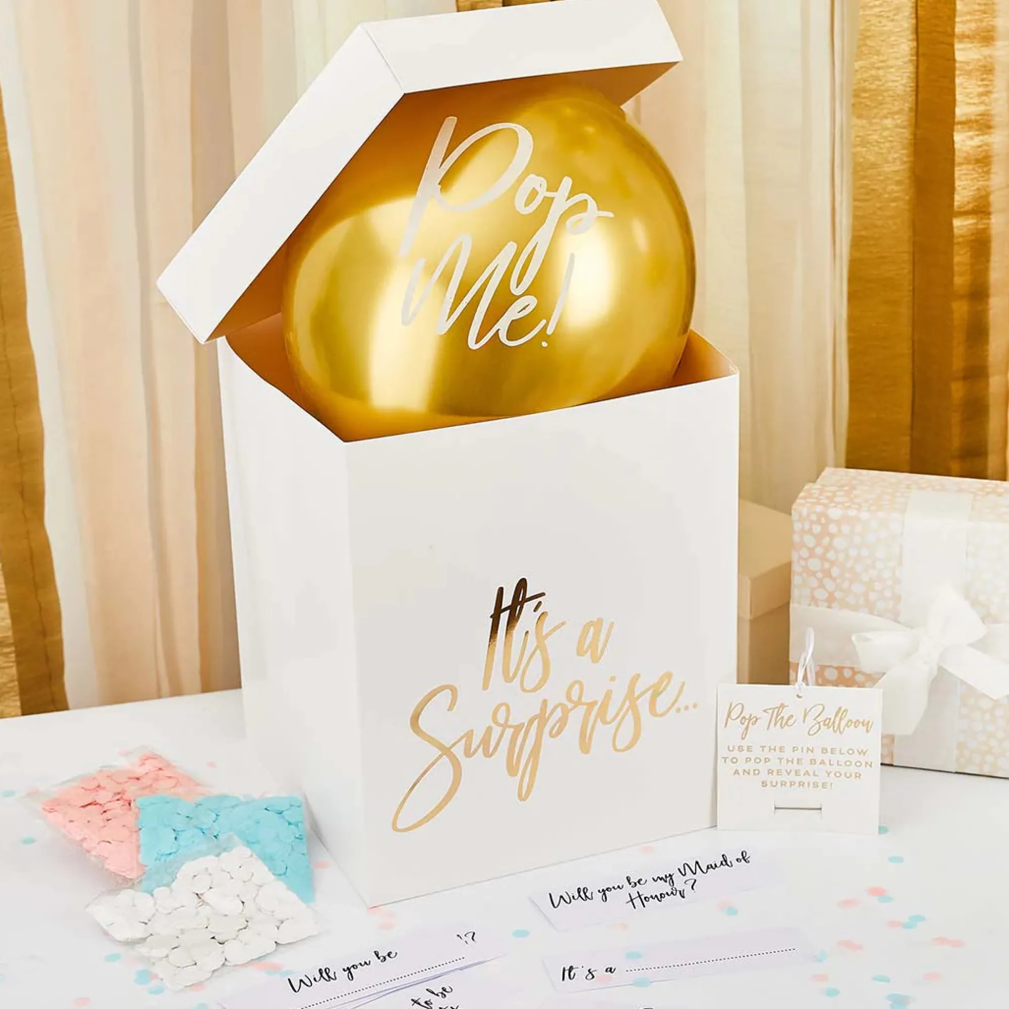 Balloons|Under £20*Whistlefish Gold Surprise in a Box