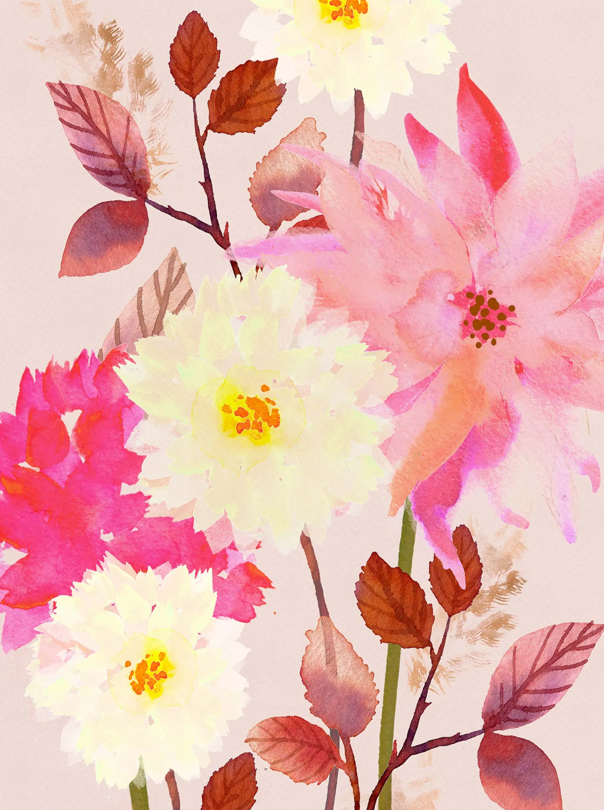 Unframed Prints*Whistlefish Golden Petal Whisper Large Art Print