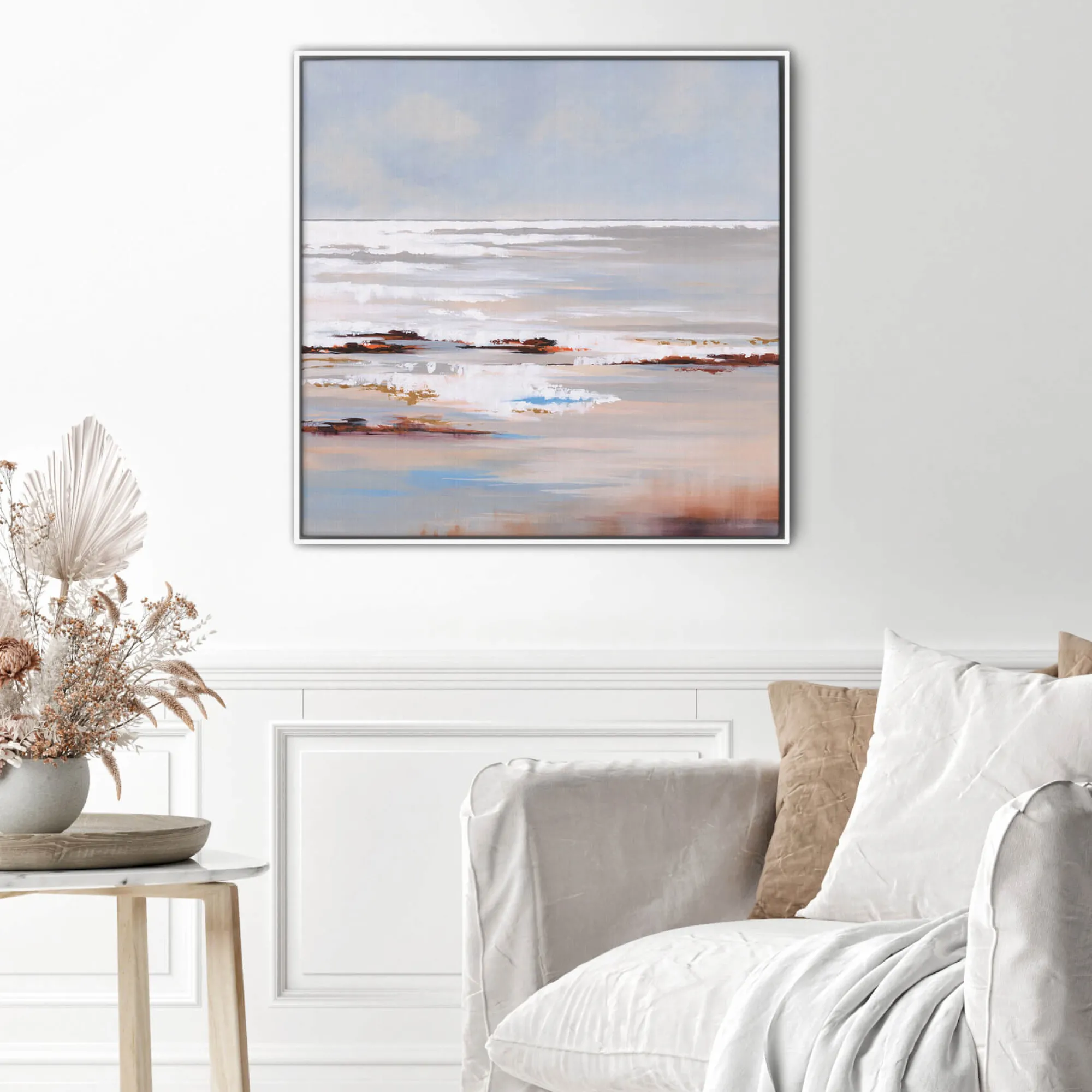 Coastal Scenes|Framed Canvas*Whistlefish Golden Surf Large Framed Canvas