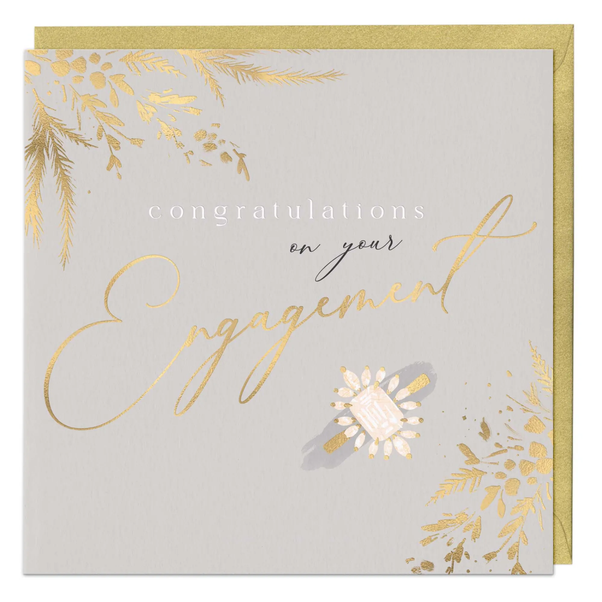 Engagement*Whistlefish Golden Wishes Engagement Luxury Card