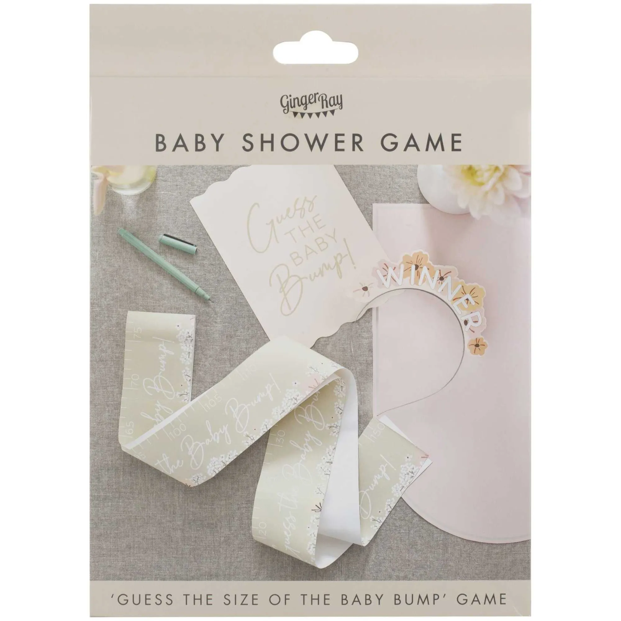 Floral|Baby Shower*Whistlefish Guess the Baby Bump Baby Shower Game
