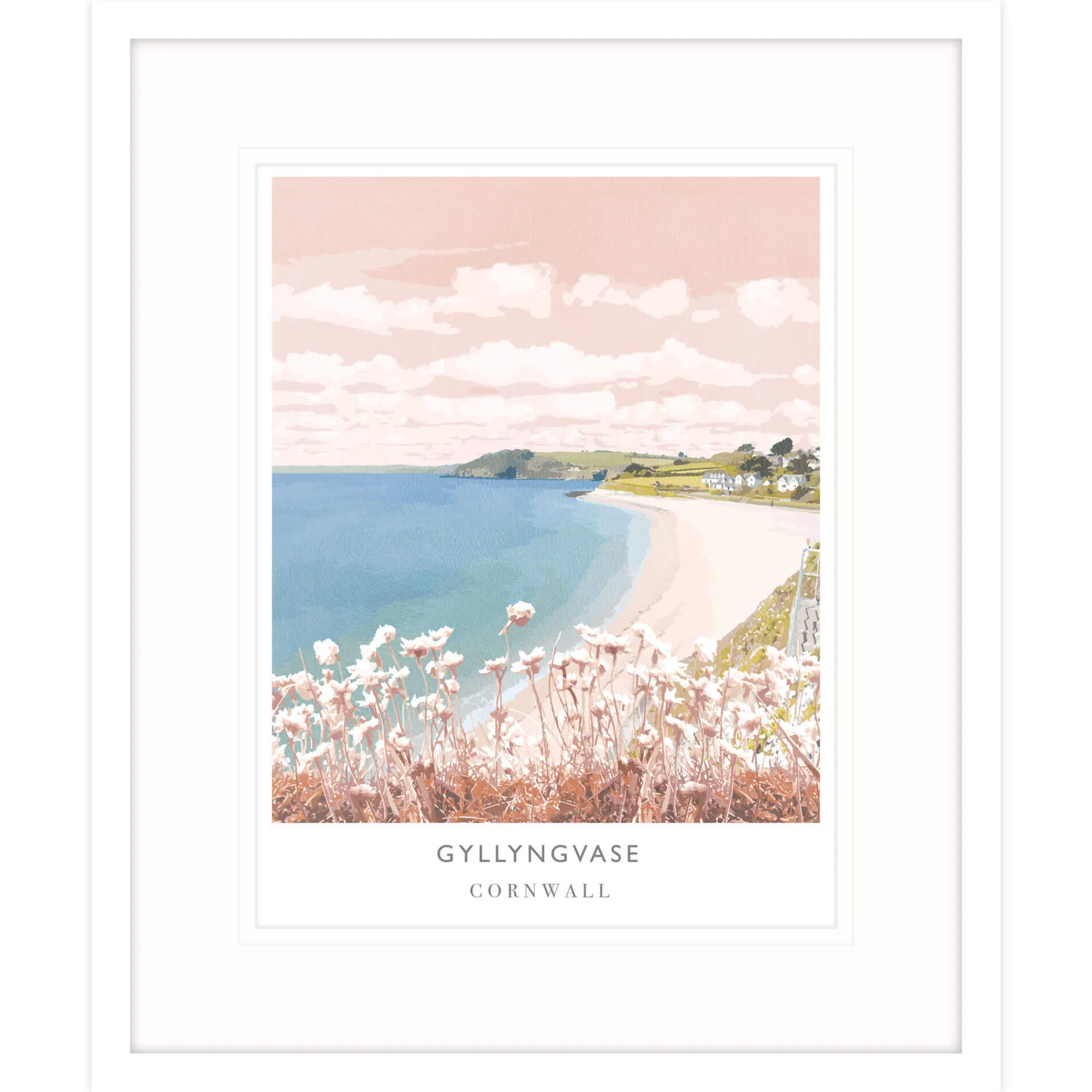 Cornwall|Travel*Whistlefish Gyllngvase Framed Print