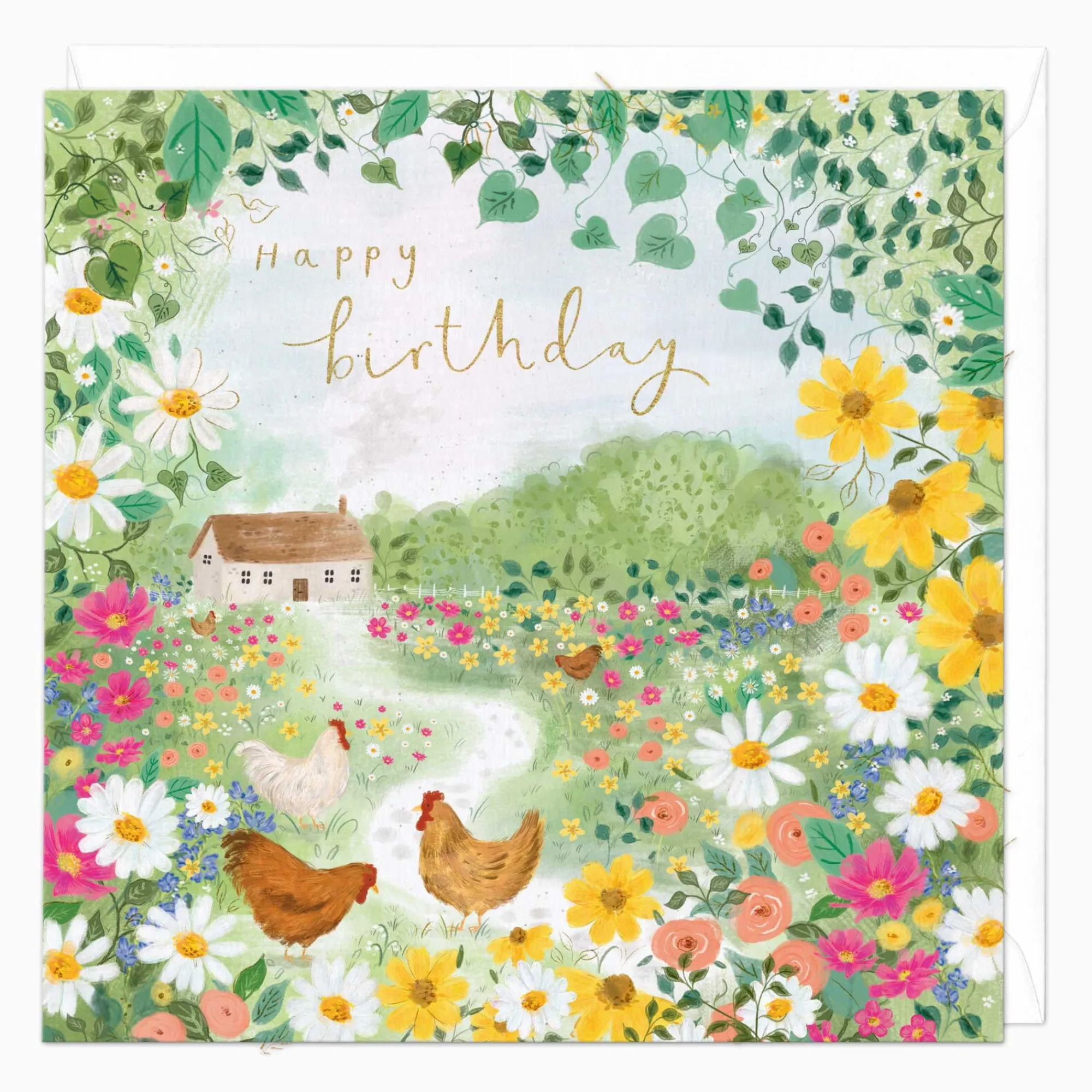Birthday*Whistlefish Happy Birthday Cottage Card
