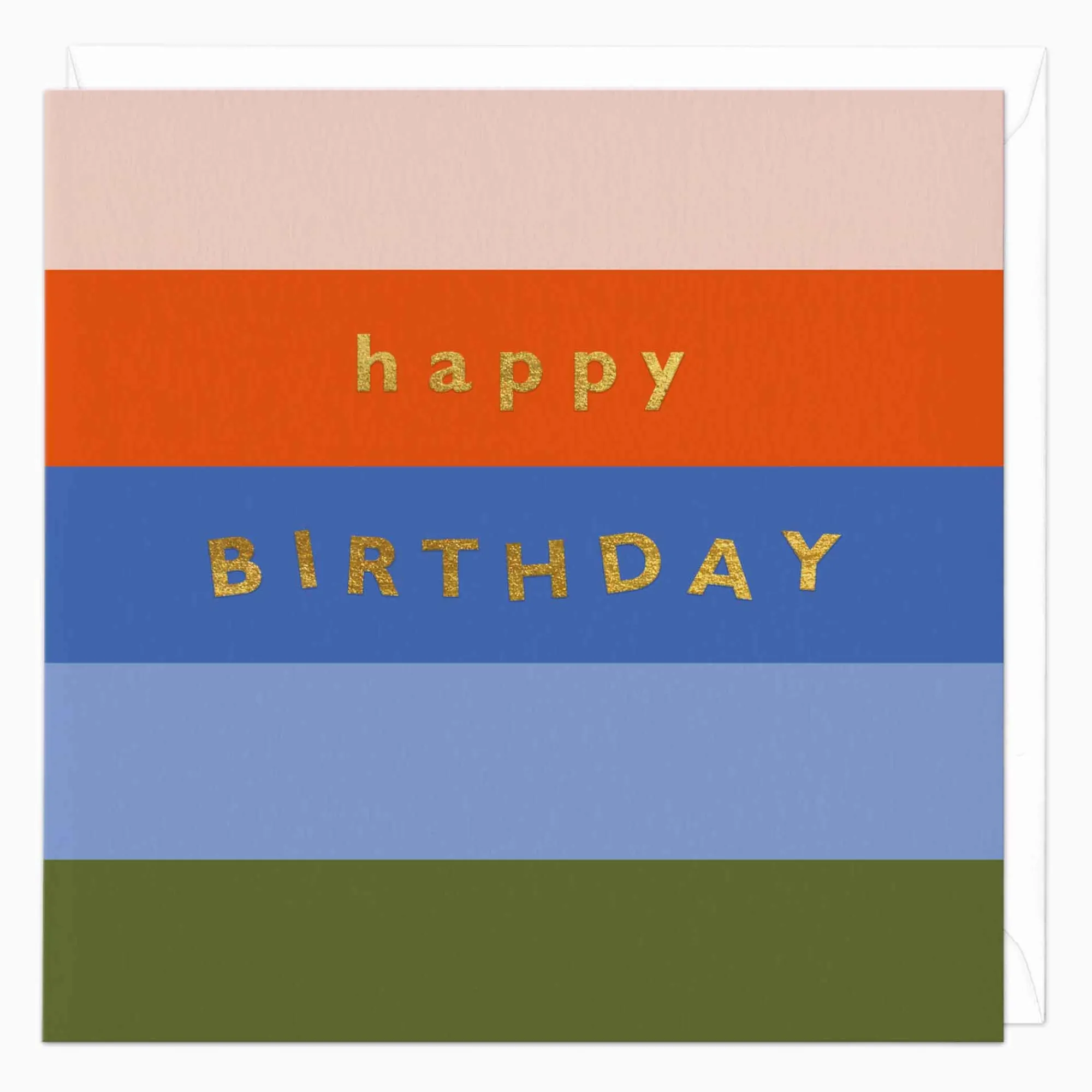 Birthday|For Him*Whistlefish Happy Birthday Striped Card