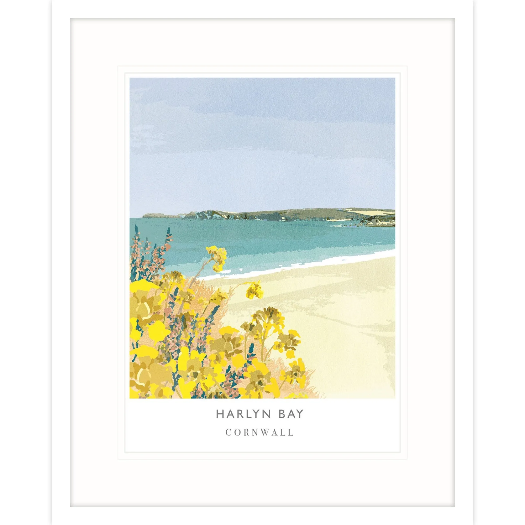 Padstow|Cornwall*Whistlefish Harlyn Bay Framed Print