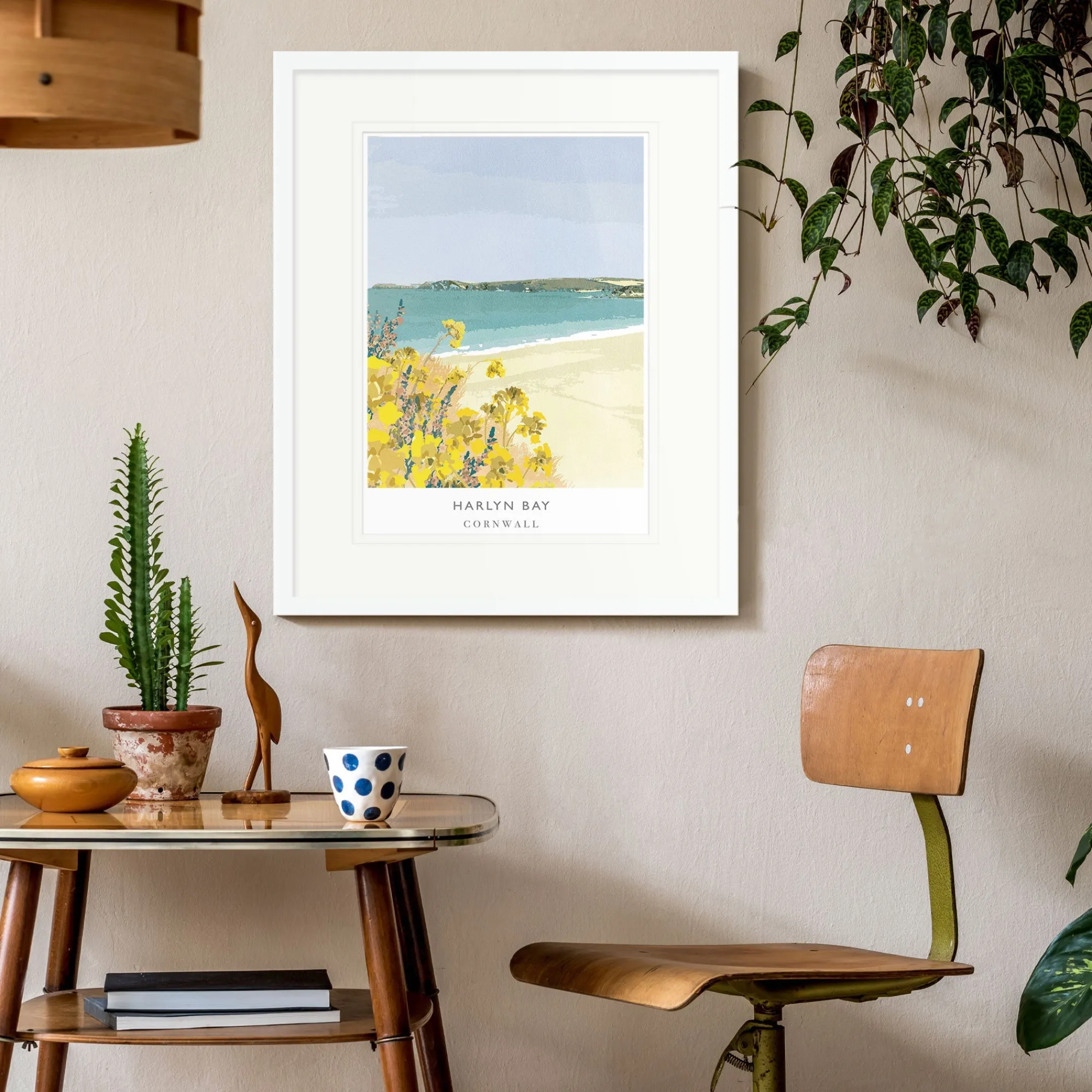 Padstow|Cornwall*Whistlefish Harlyn Bay Large Framed Print