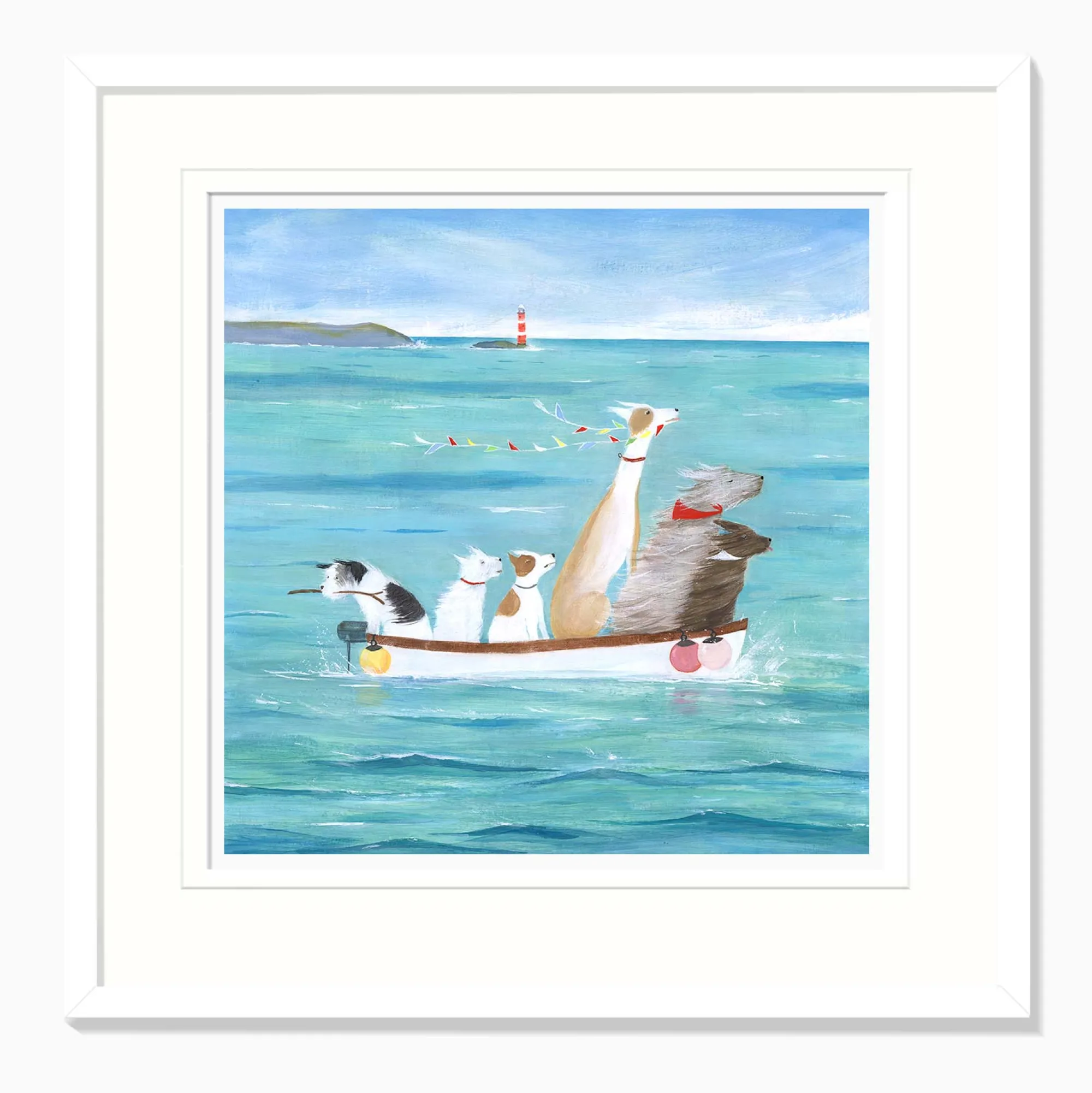 Coastal Scenes|Animal*Whistlefish Headwind Medium Framed Print