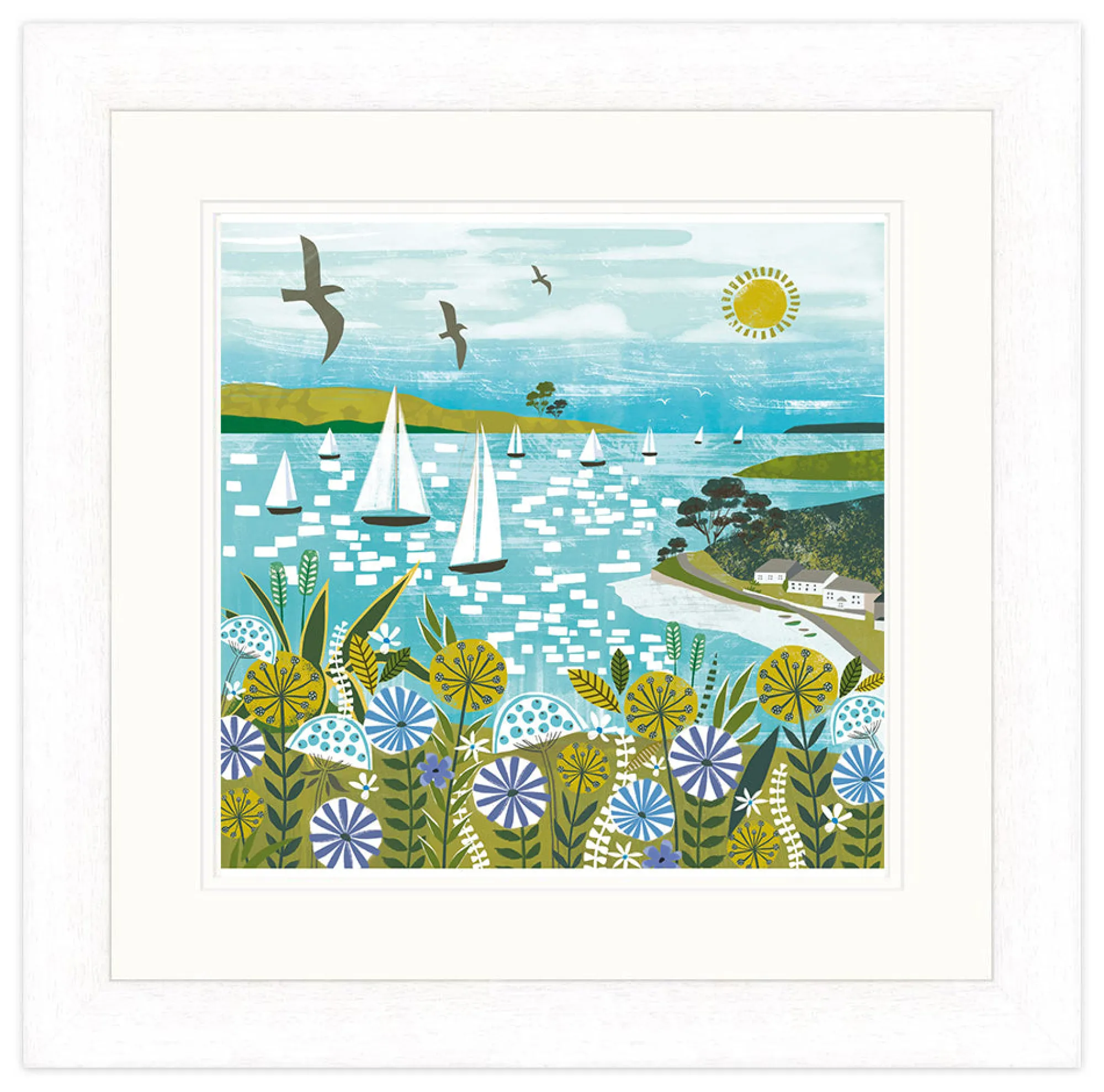 Cornwall|Coastal Scenes*Whistlefish Helford River Large Framed Print